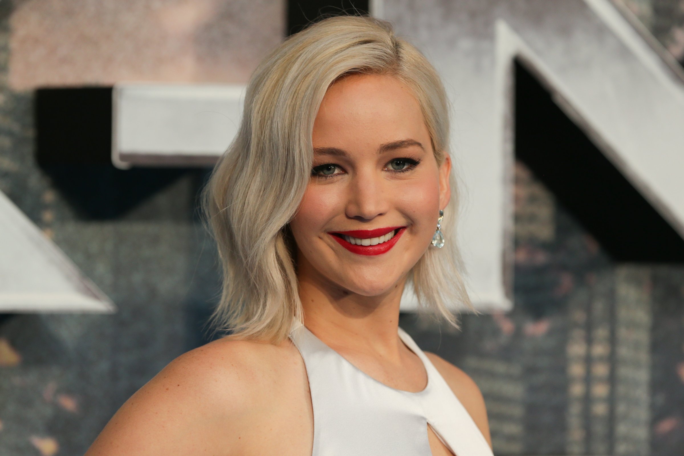 US actress Jennifer Lawrence poses on arrival for the premiere of X-Men Apocalypse in central London on May 9, 2016.