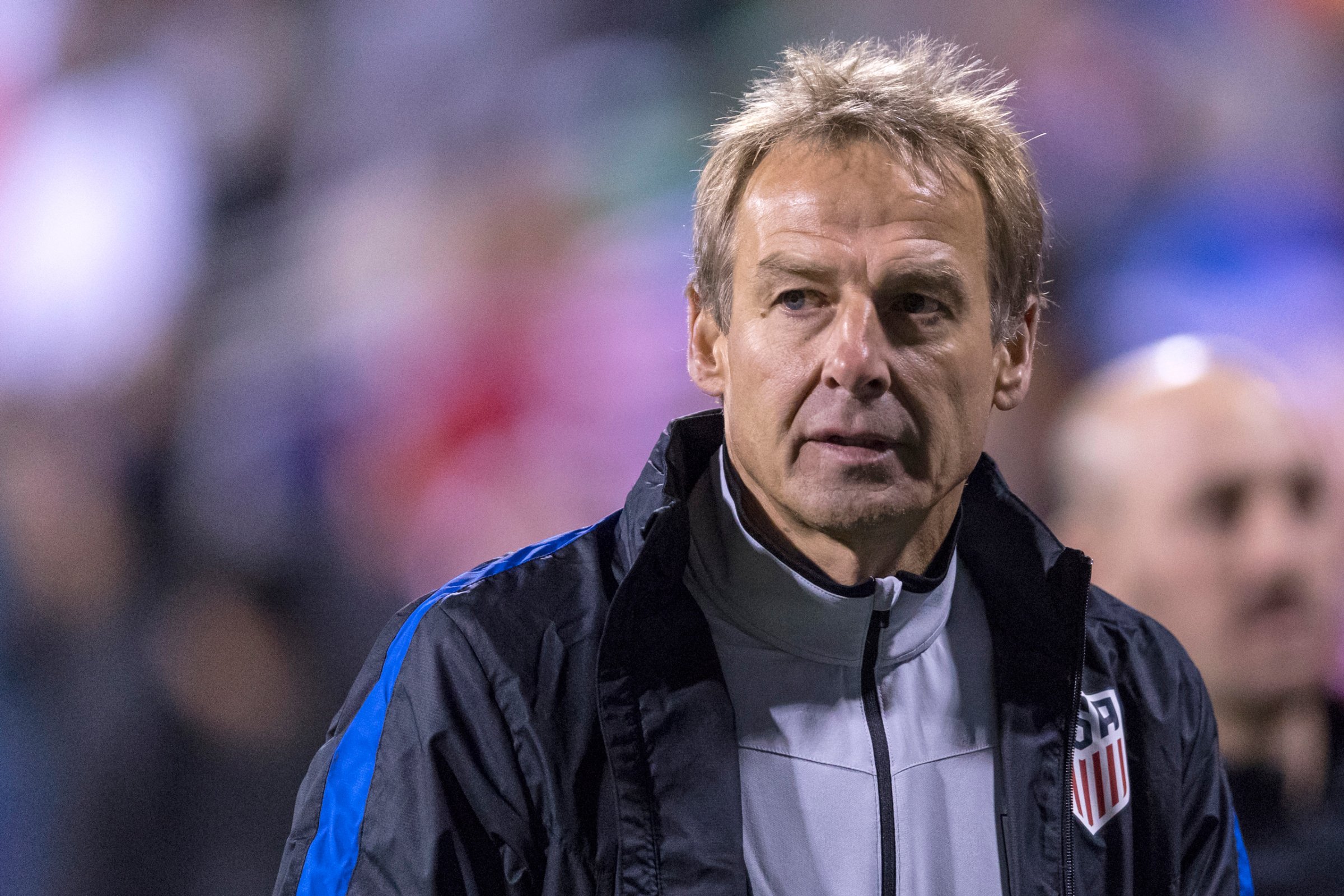 COLUMBUS, OH - NOVEMBER 11: United States Men's National Team head coach Jurgen Klinsmann walks off the field after the first half during the FIFA 2018 World Cup Qualifier at MAPFRE Stadium on November 11, 2016 in Columbus, Ohio. Mexico defeated the United States by the score of 2-1. (Photo by Robin Alam/Icon Sportswire) (Icon Sportswire via AP Images)