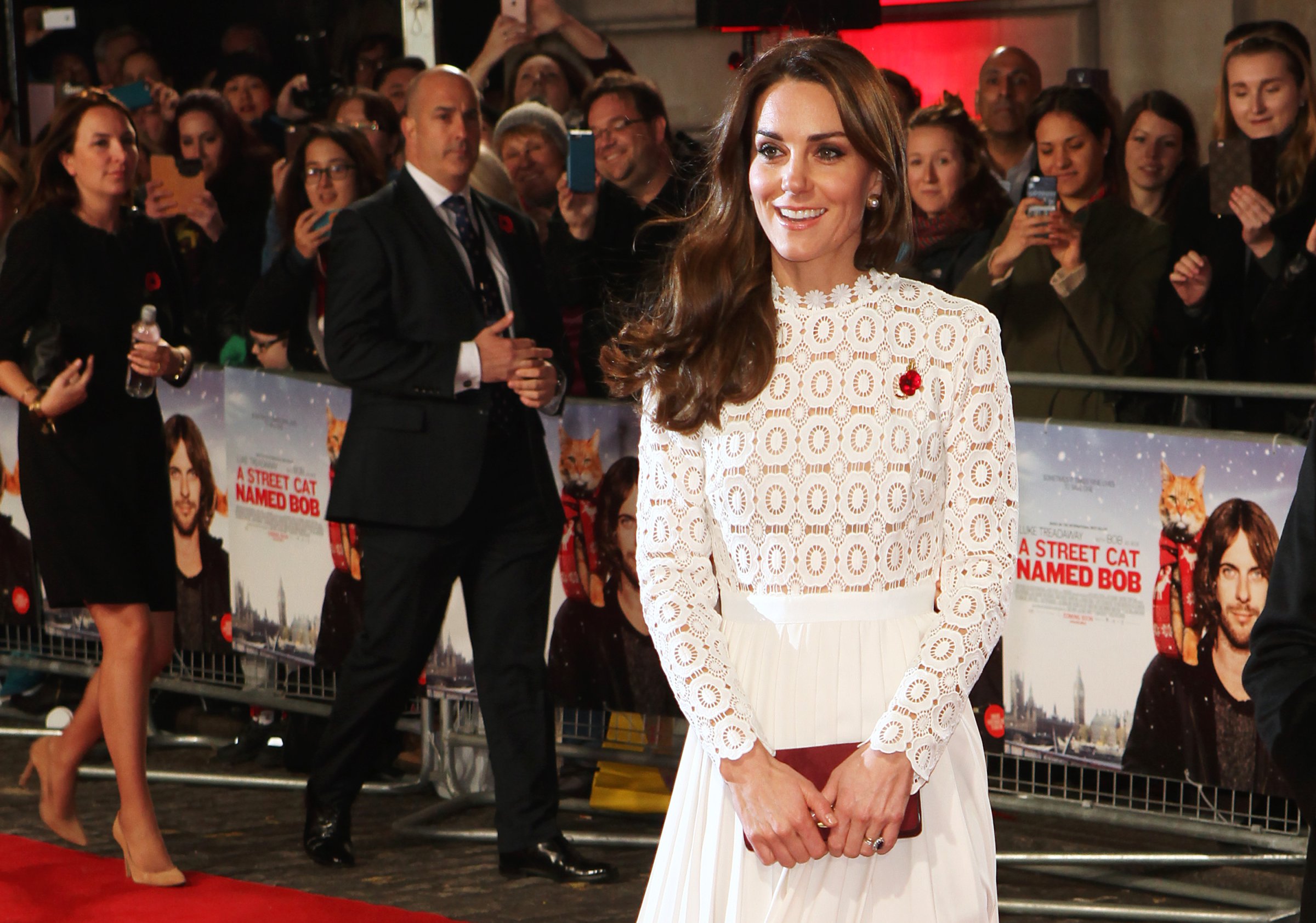 The Duchess Of Cambridge Attends UK Premiere Of "A Street Cat Named Bob" In Aid Of Action On Addiction - VIP Arrivals