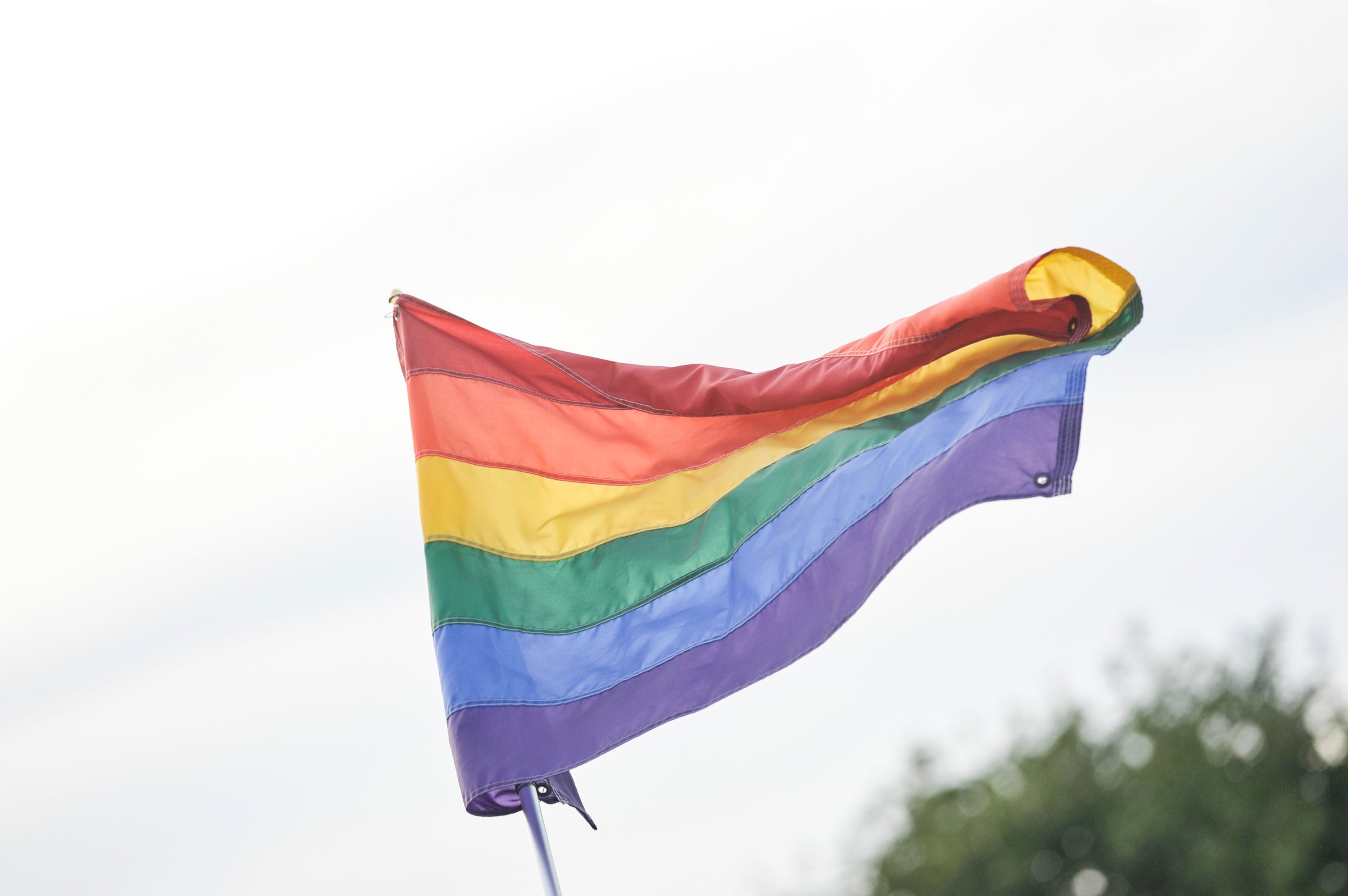 The rainbow flag, commonly the gay pride flag and LGBT pride flag, is seen during the 2016 Electric Zoo Festival at Randall's Island on September 2, 2016 in New York City.