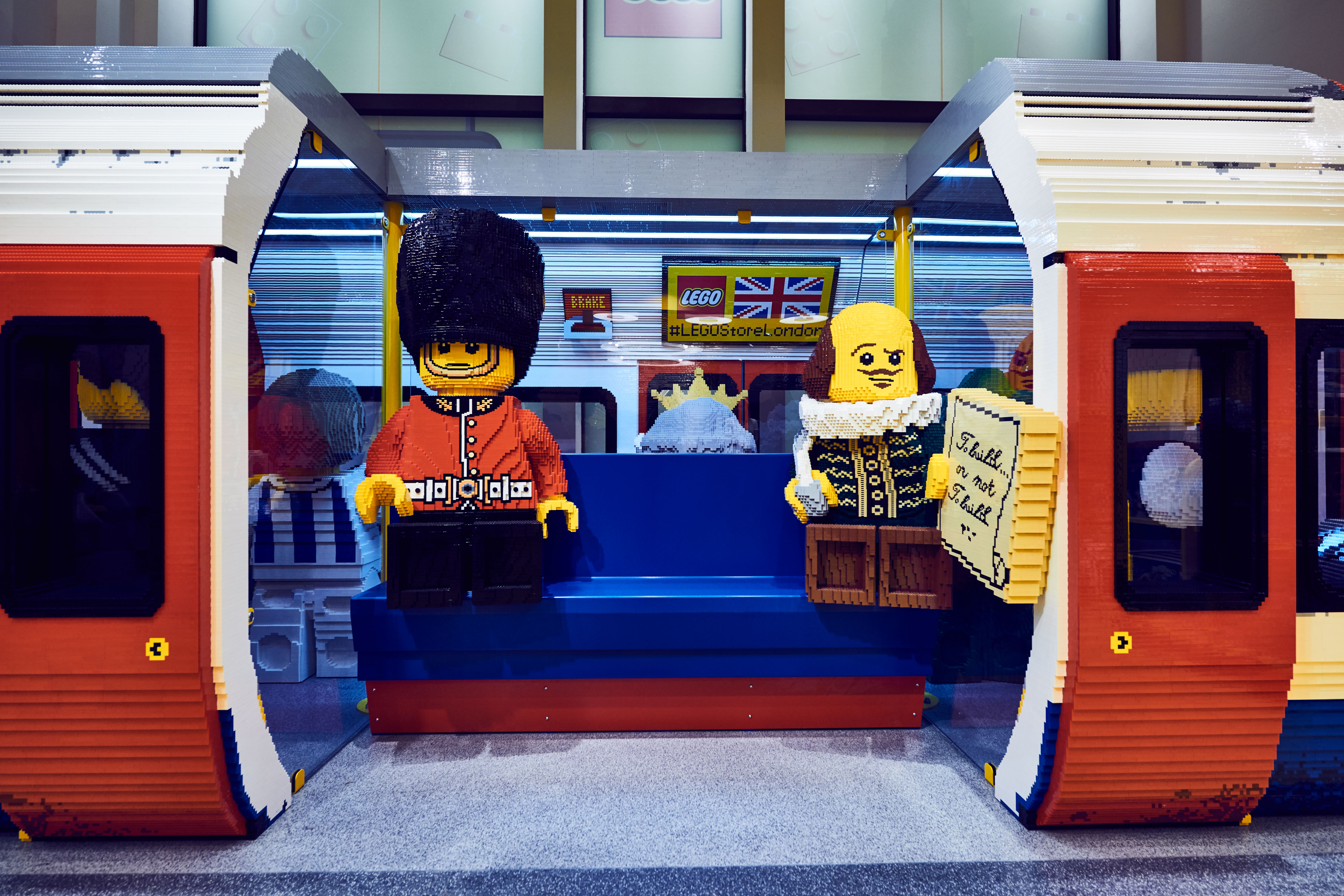 Through a partnership with Transport for London, Lego has created a life-sized London Underground train car. The train car is made up of 637,903 bricks and took 3,399 hours to build. (Lego)