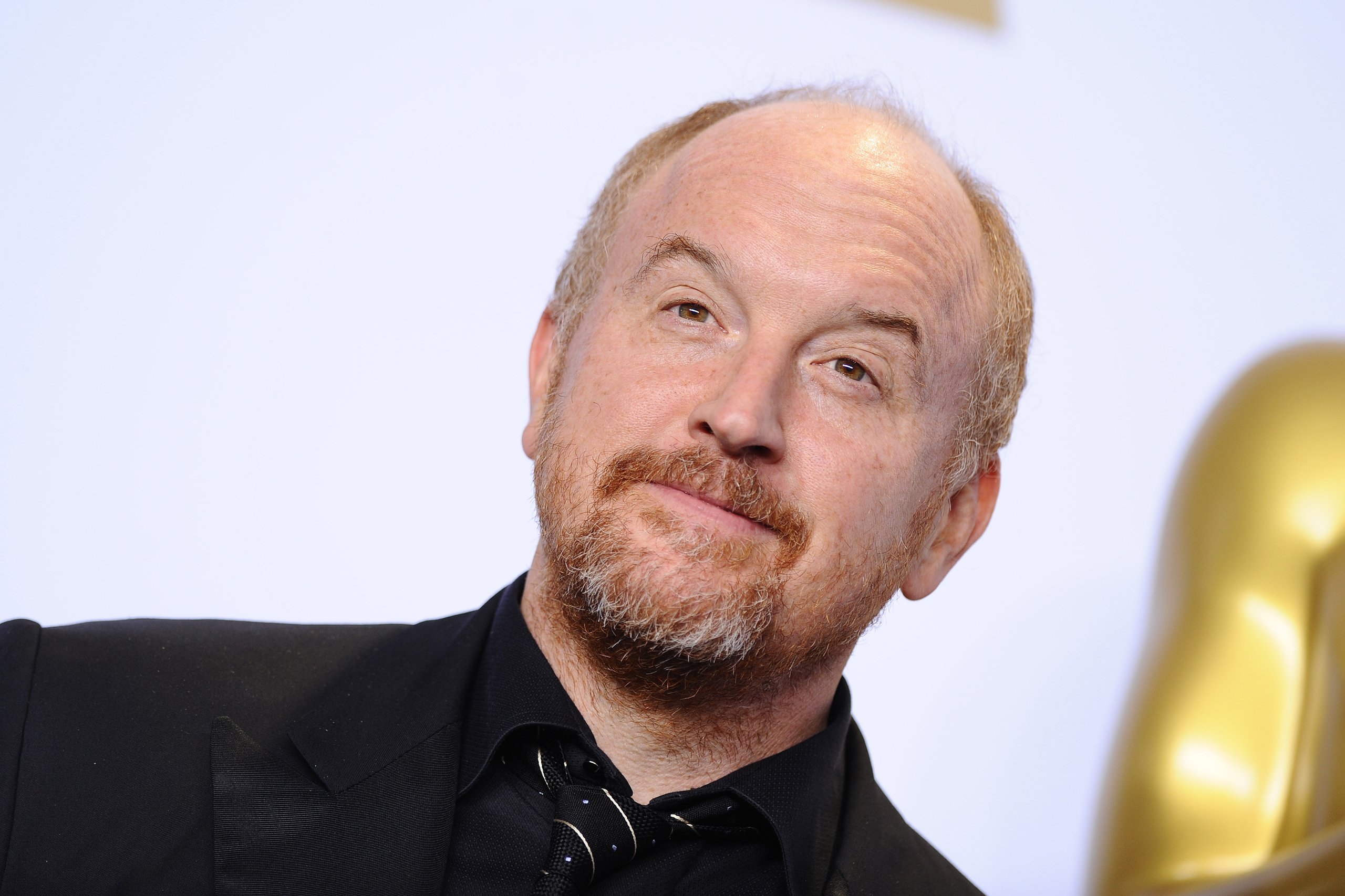 Louis C.K. poses in the press room during the 88th Annual Academy Awards at Loews Hollywood Hotel in Los Angeles, on Feb. 28, 2016. (Hahn Lionel—Sipa/AP)