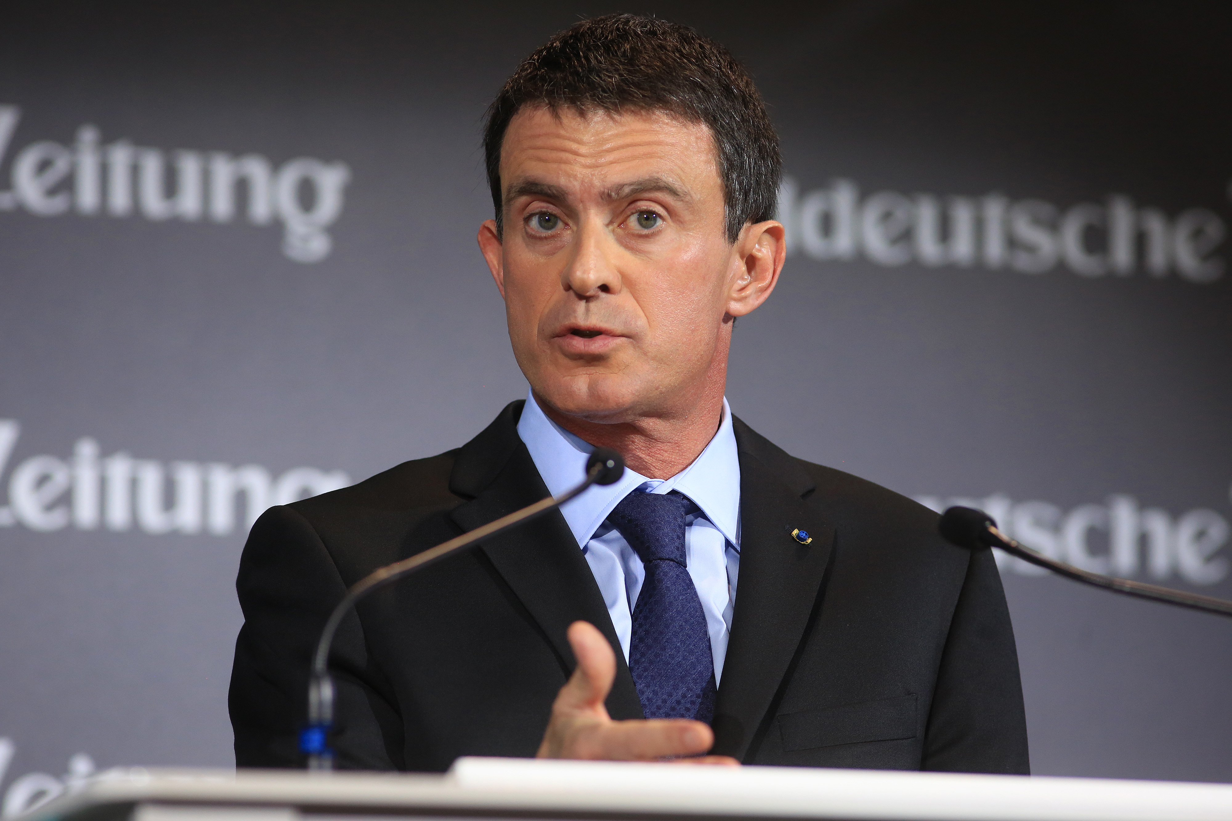 Manuel Valls, France's prime minister, speaks during the Sueddeutsche Zeitung Economic Summit in Berlin, Germany, on Nov. 17, 2016. (Bloomberg—Bloomberg via Getty Images)