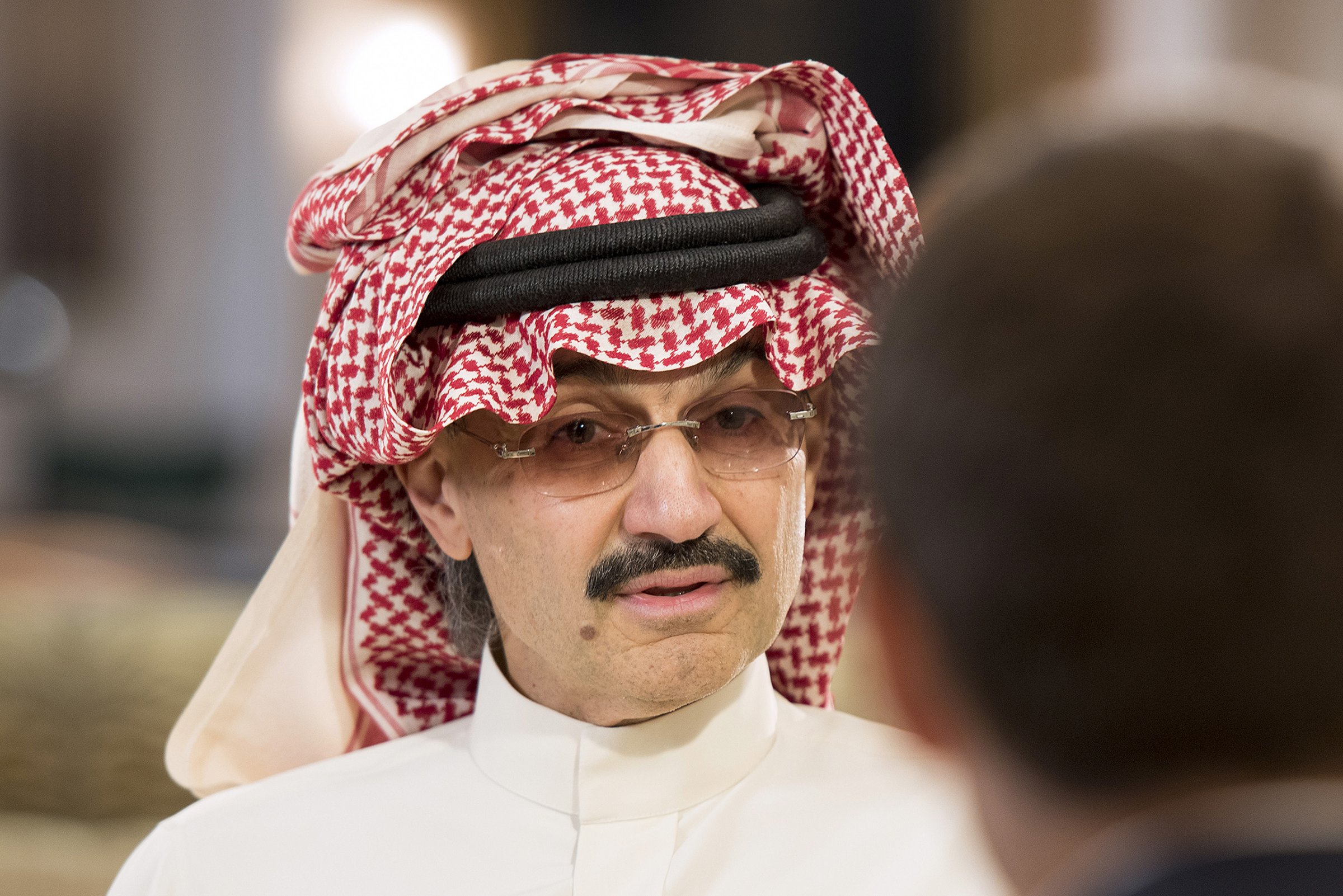 Prince Alwaleed Bin Talal. Saudi billionaire and founder of Kingdom Holding Co., speaks during a Bloomberg Television interview at the MiSK Global Forum event in Riyadh, Saudi Arabia, on Nov. 16, 2016.