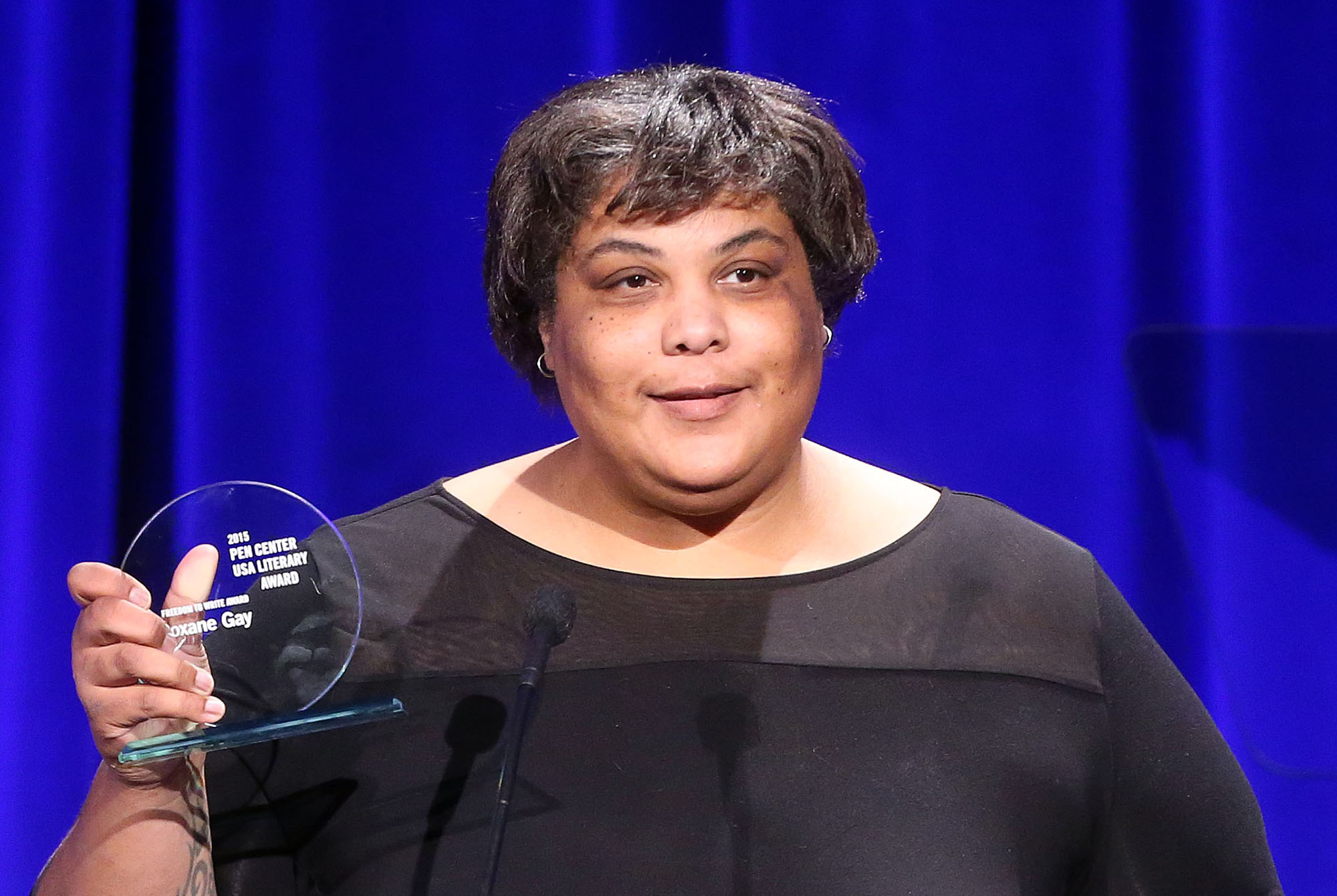 Roxane Gay is honored with the Freedom to Write Award during the PEN Center USA's 25th Annual Literary Awards Festival at the Beverly Wilshire Four Seasons Hotel on November 16, 2015 in Beverly Hills, California.  (Photo by Frederick M. Brown/Getty Images) (Frederick M. Brown—Getty Images)