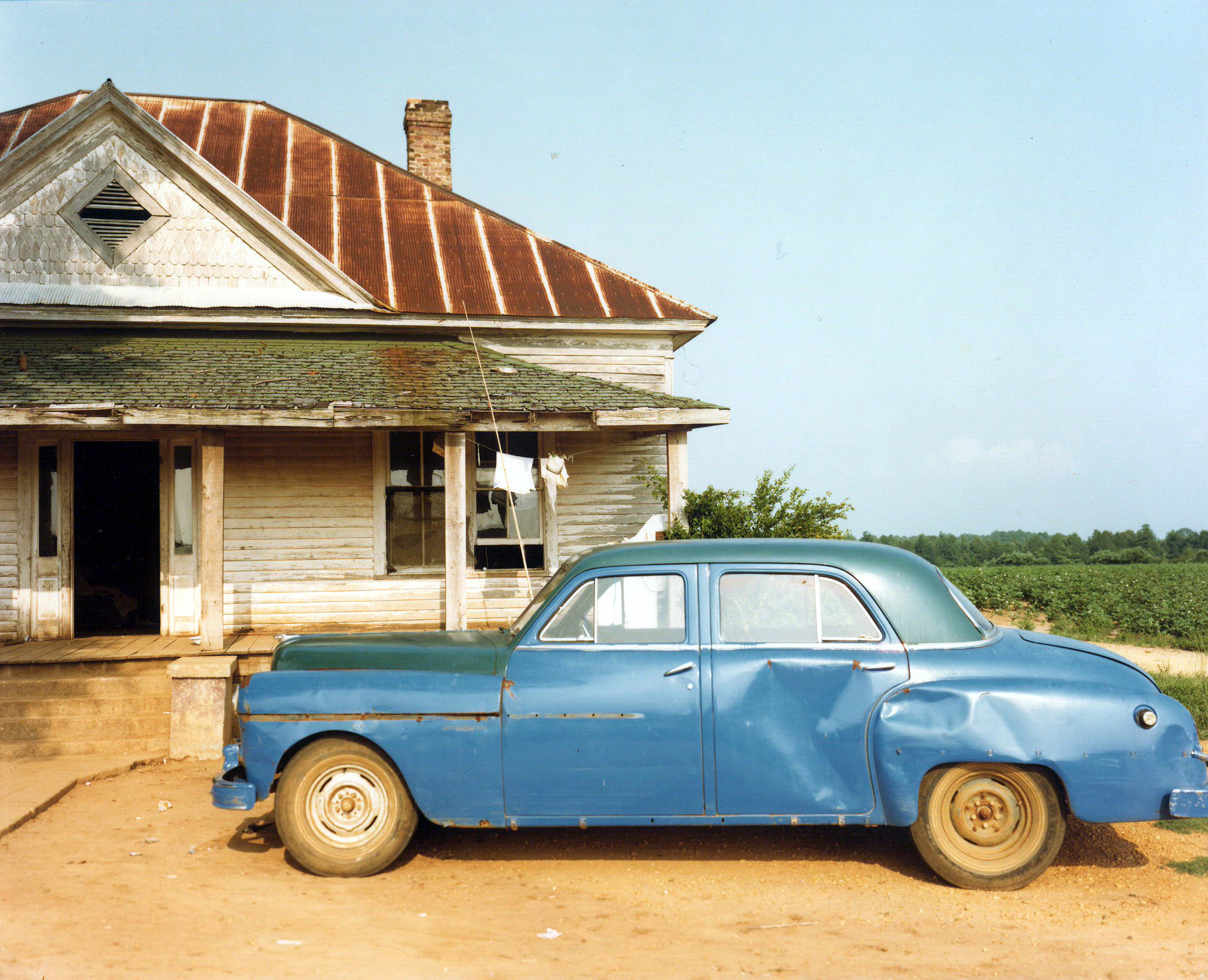 House and Car, Near Akron, Alabama, 1978 by William Christenberry