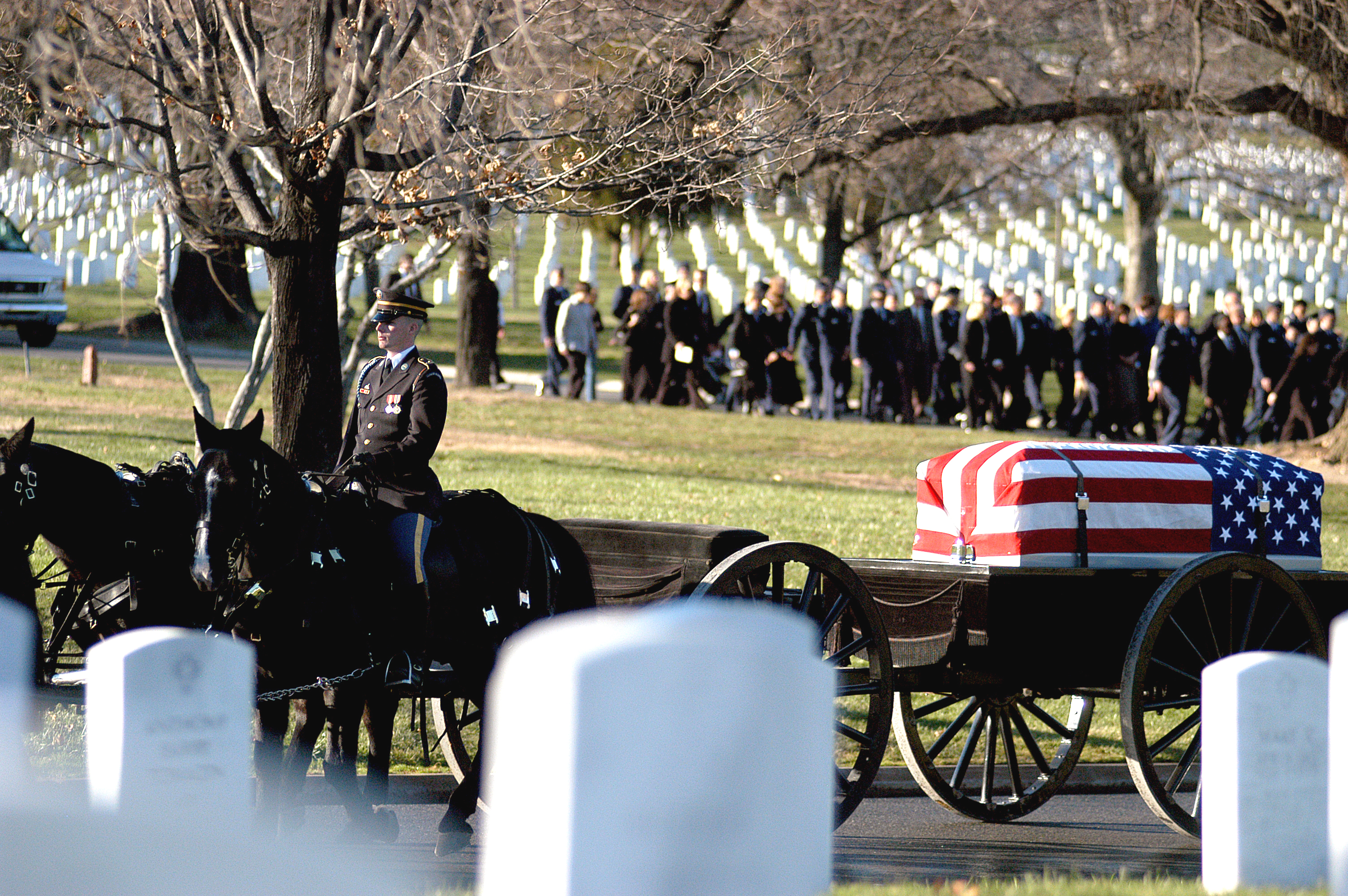Dec. 11, 2006. Troy Gilbert's first funeral at Arlington National Cemetery. (U.S. Air Force photo—)