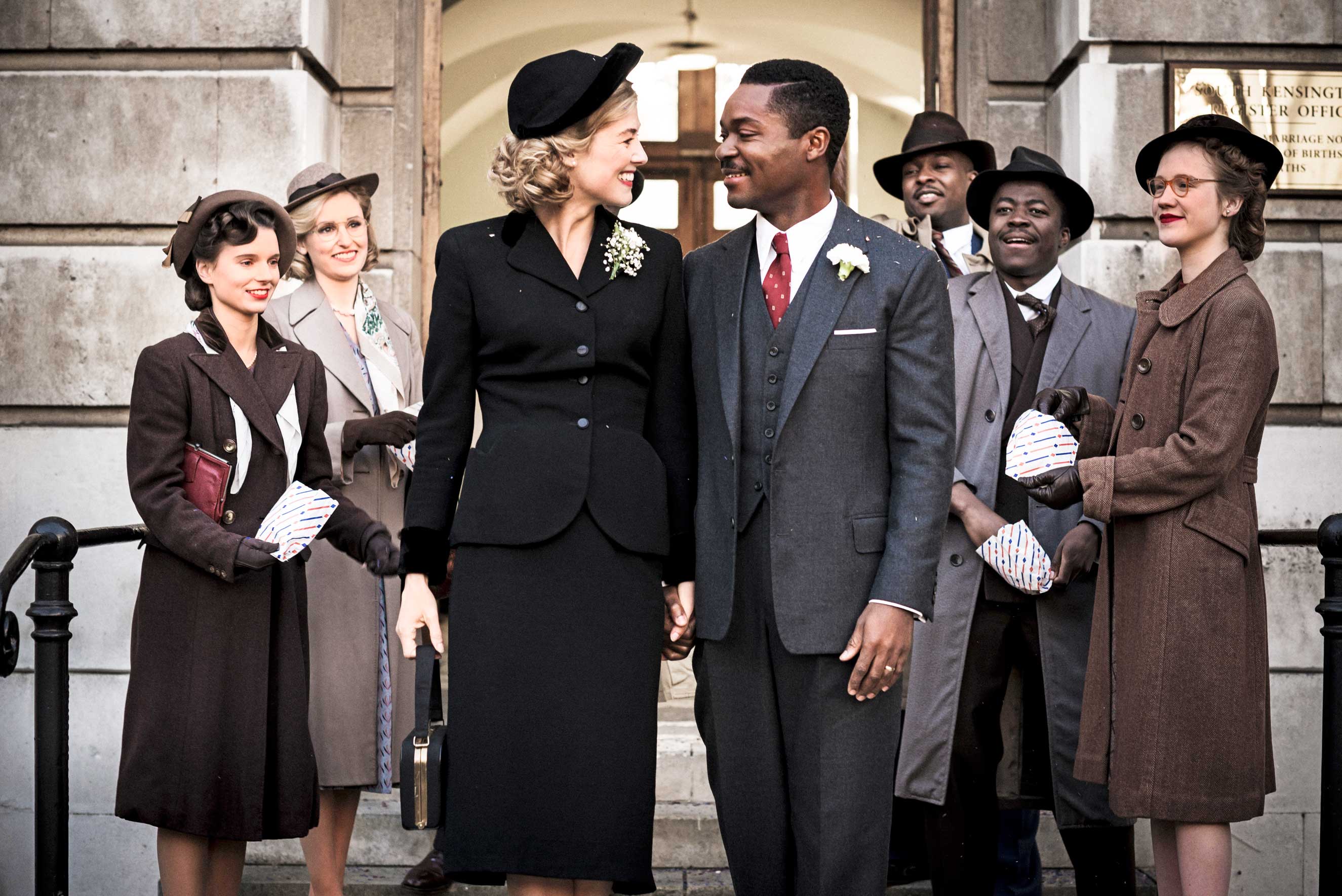Pike and Oyelowo in A United Kingdom, the true story of an inter­racial marriage (Fox Searchlight)