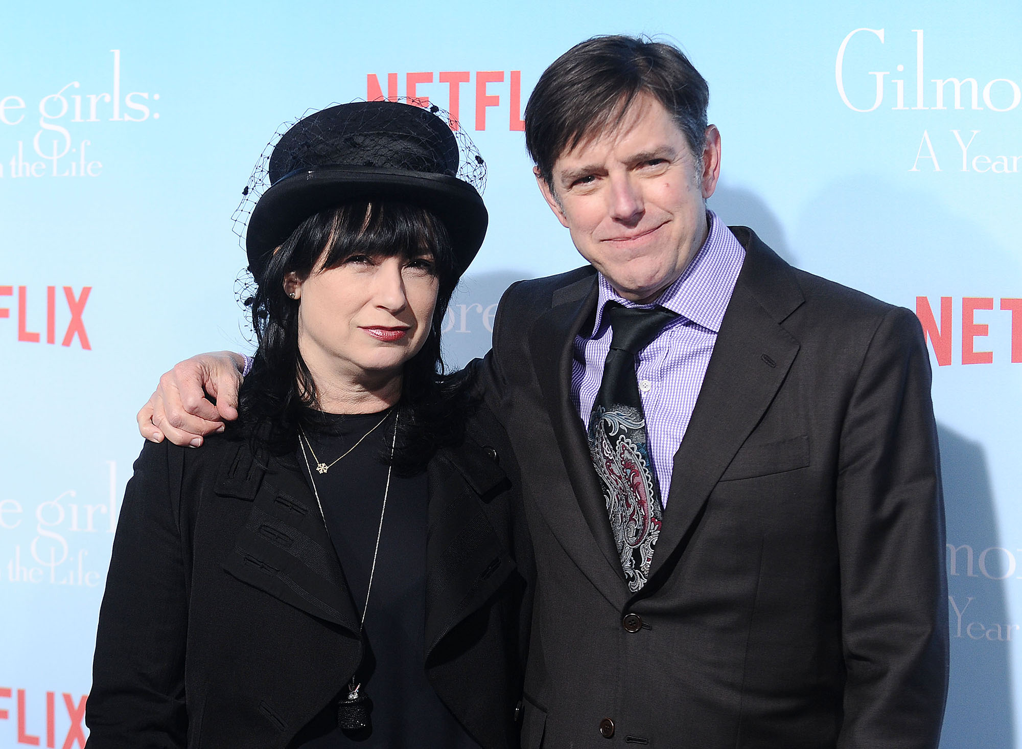 Amy Sherman-Palladino and Daniel Palladino attend the premiere of "Gilmore Girls: A Year in the Life" in Los Angeles, California. (Photo by Jason LaVeris/FilmMagic) (Jason LaVeris&mdash;FilmMagic)
