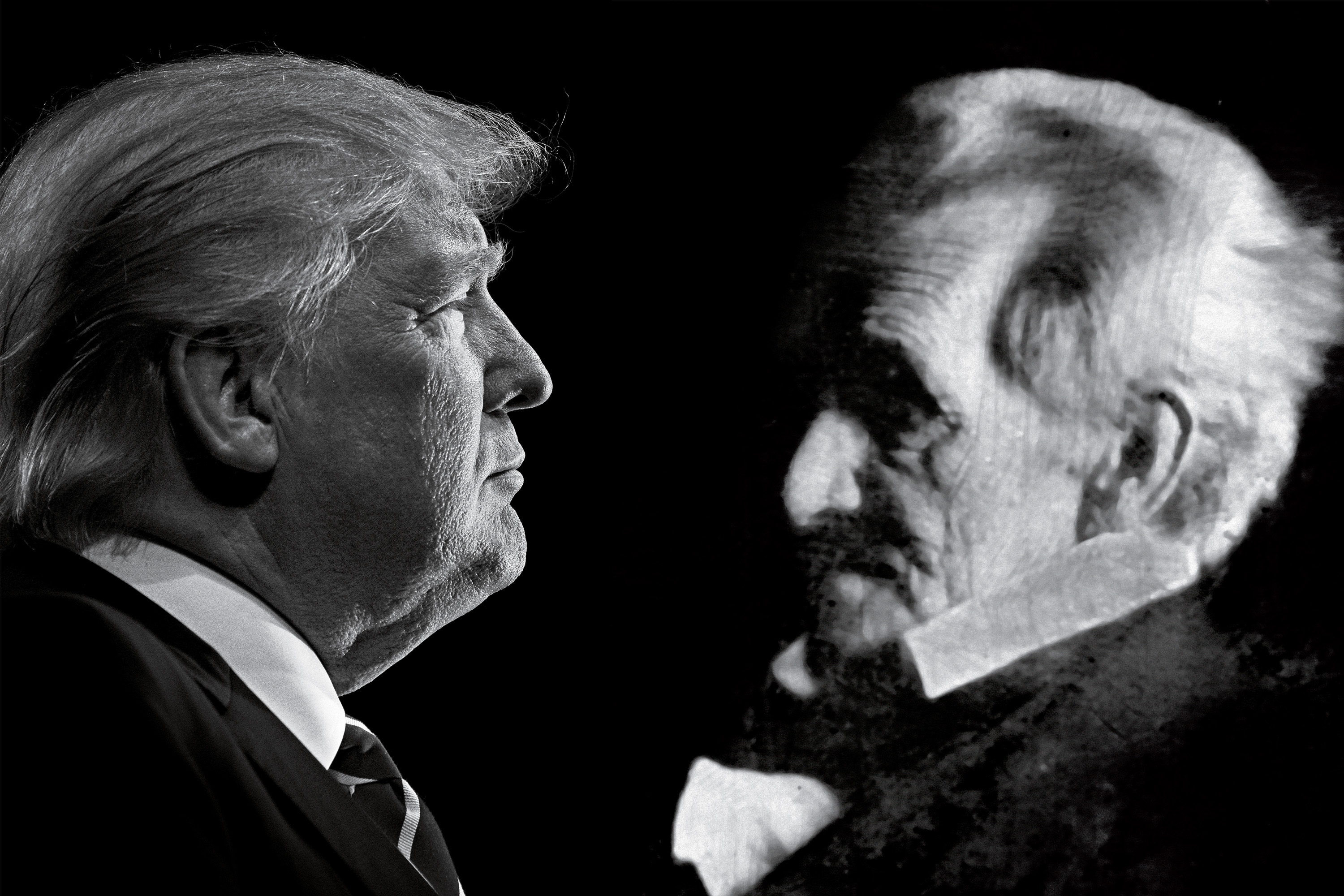 This combination photo shows President-elect Donald Trump and former U.S. President Andrew Jackson. (Damon Winter—The New York Times/Redux (L); Edward Anthony/Universal History Archive/UIG/Getty Images)