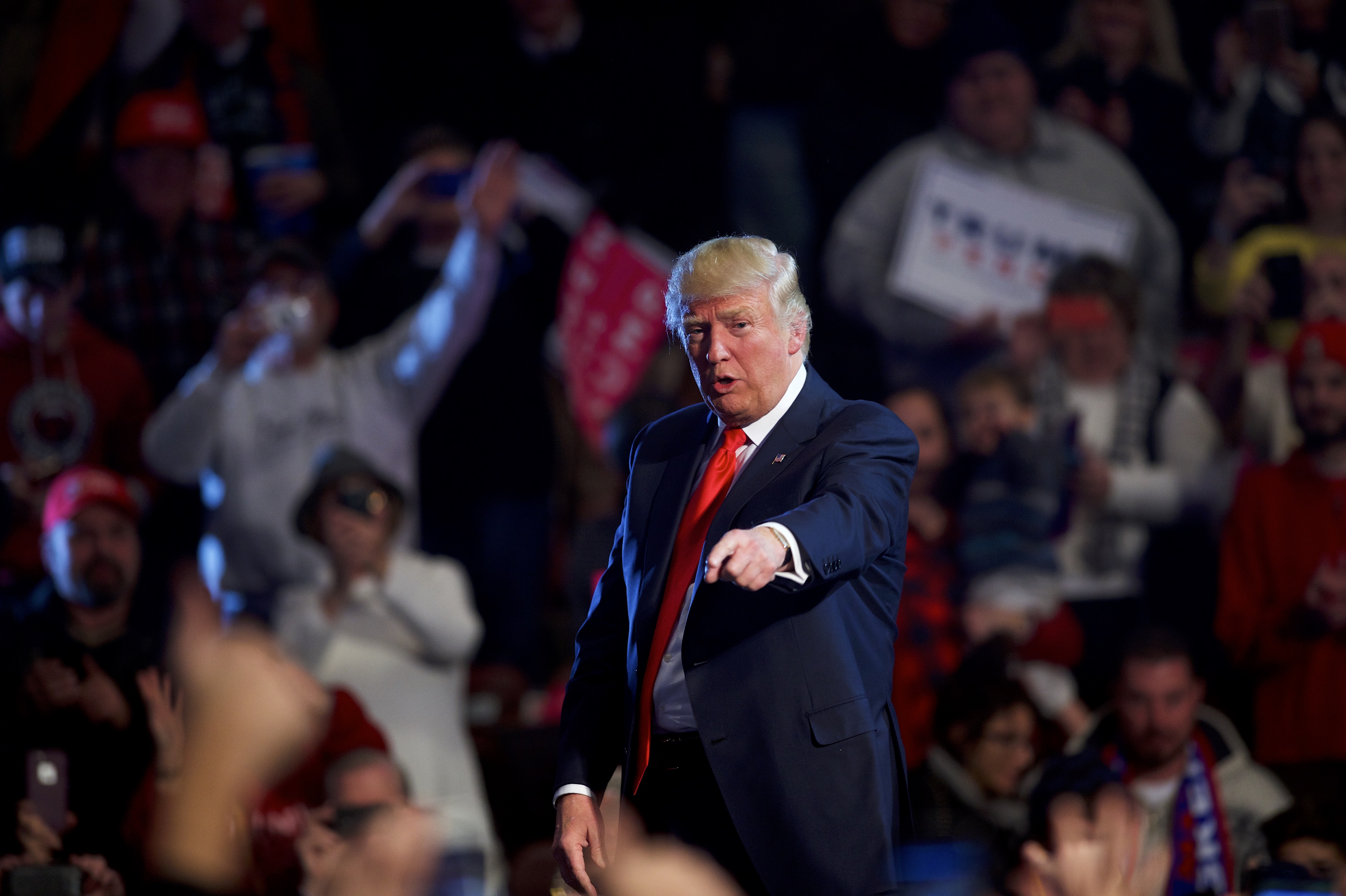 President-elect Donald J. Trump holds a "Thank You Tour 2016 Rally" December 15, 2016 at Giant Center in Hershey, Pennsylvania. (Mark Makela&mdash;Getty Images)