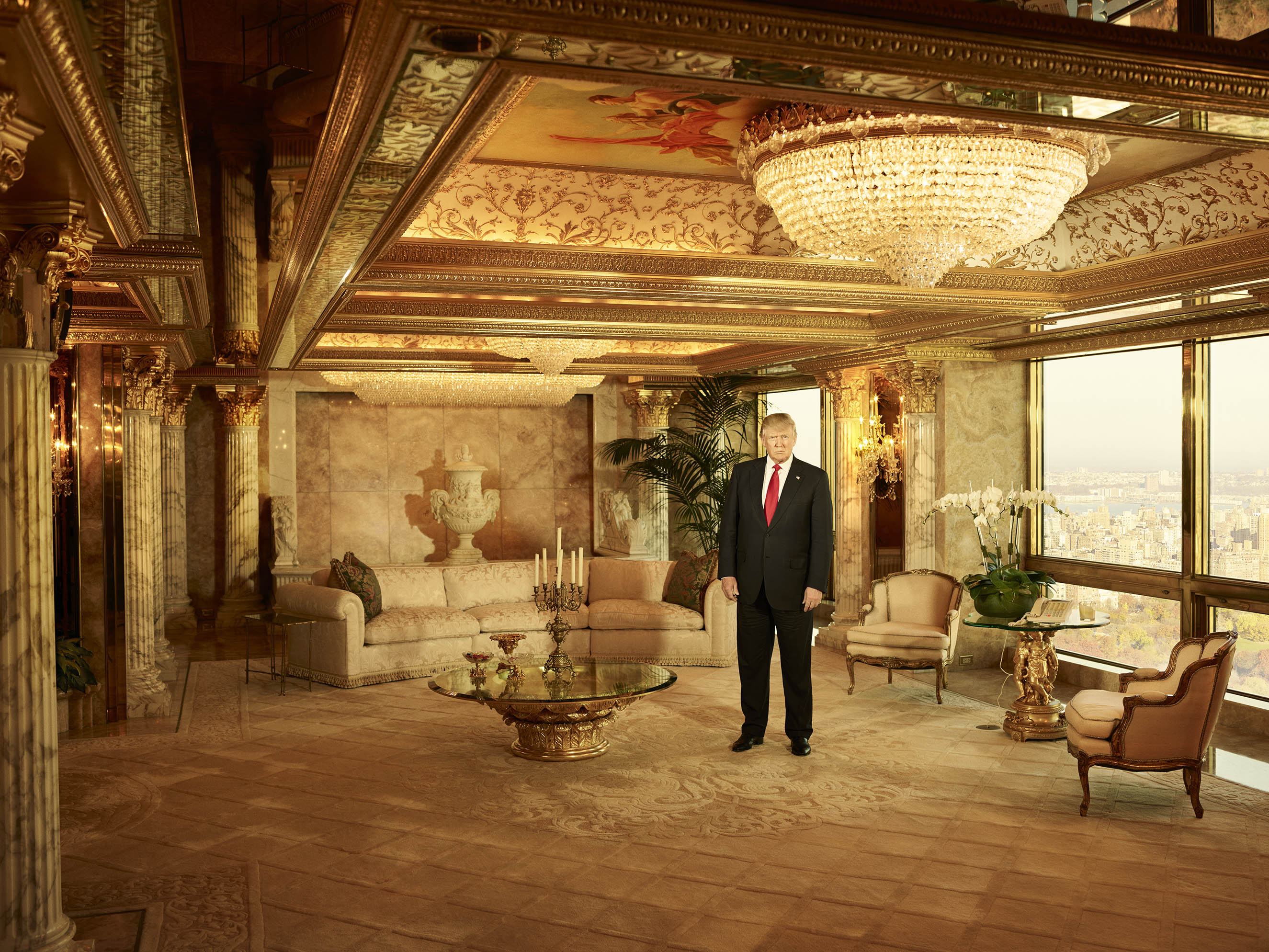 President-elect Trump in the living room of his three-story penthouse on the 66th floor of Trump Tower in New York City on Nov. 28, 2016.
                              From 
                               See Portraits of Donald Trump’s Most Trusted Advisers