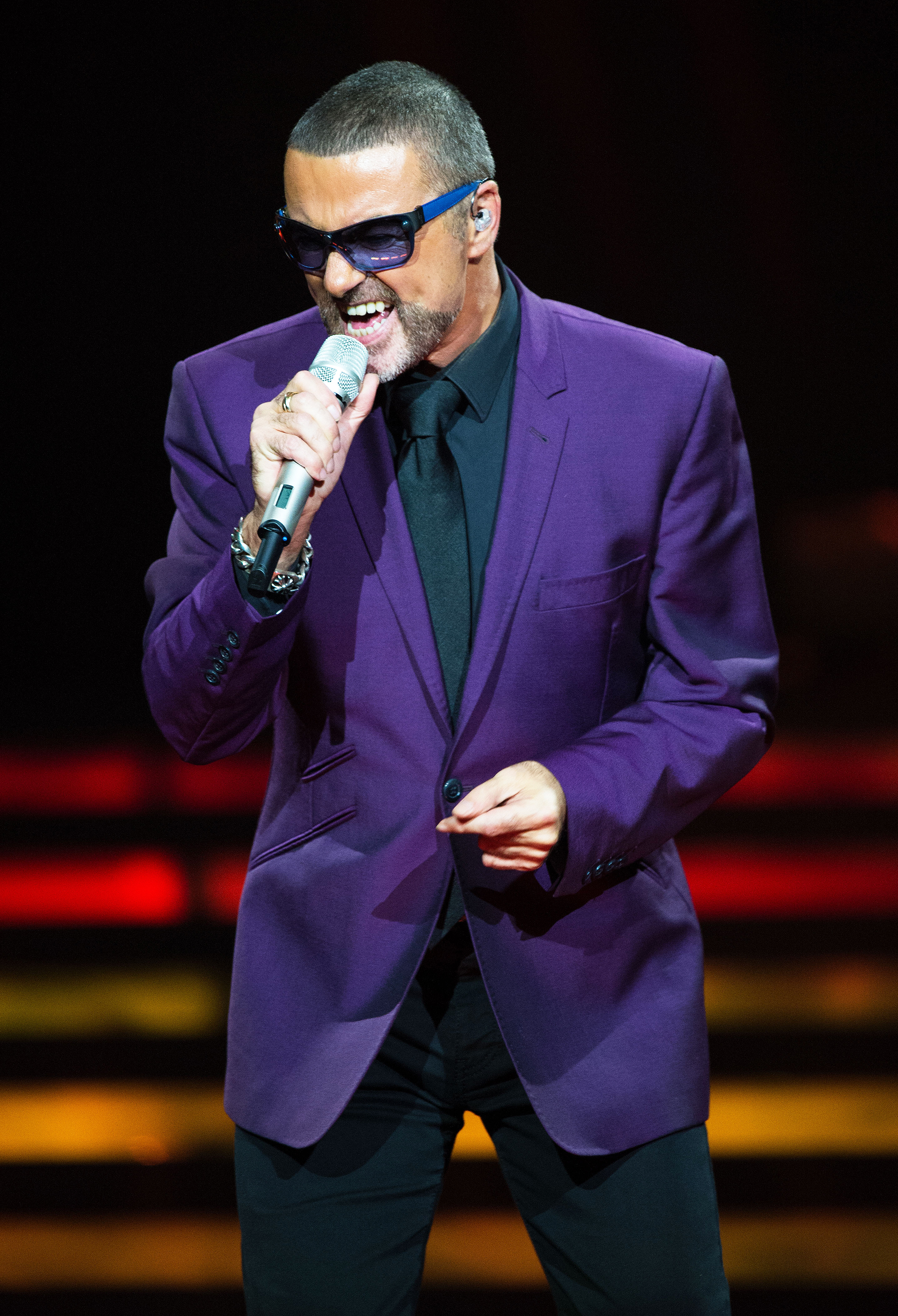 George Michael performs at the Royal Albert Hall in London, on Sept. 29, 2012.
