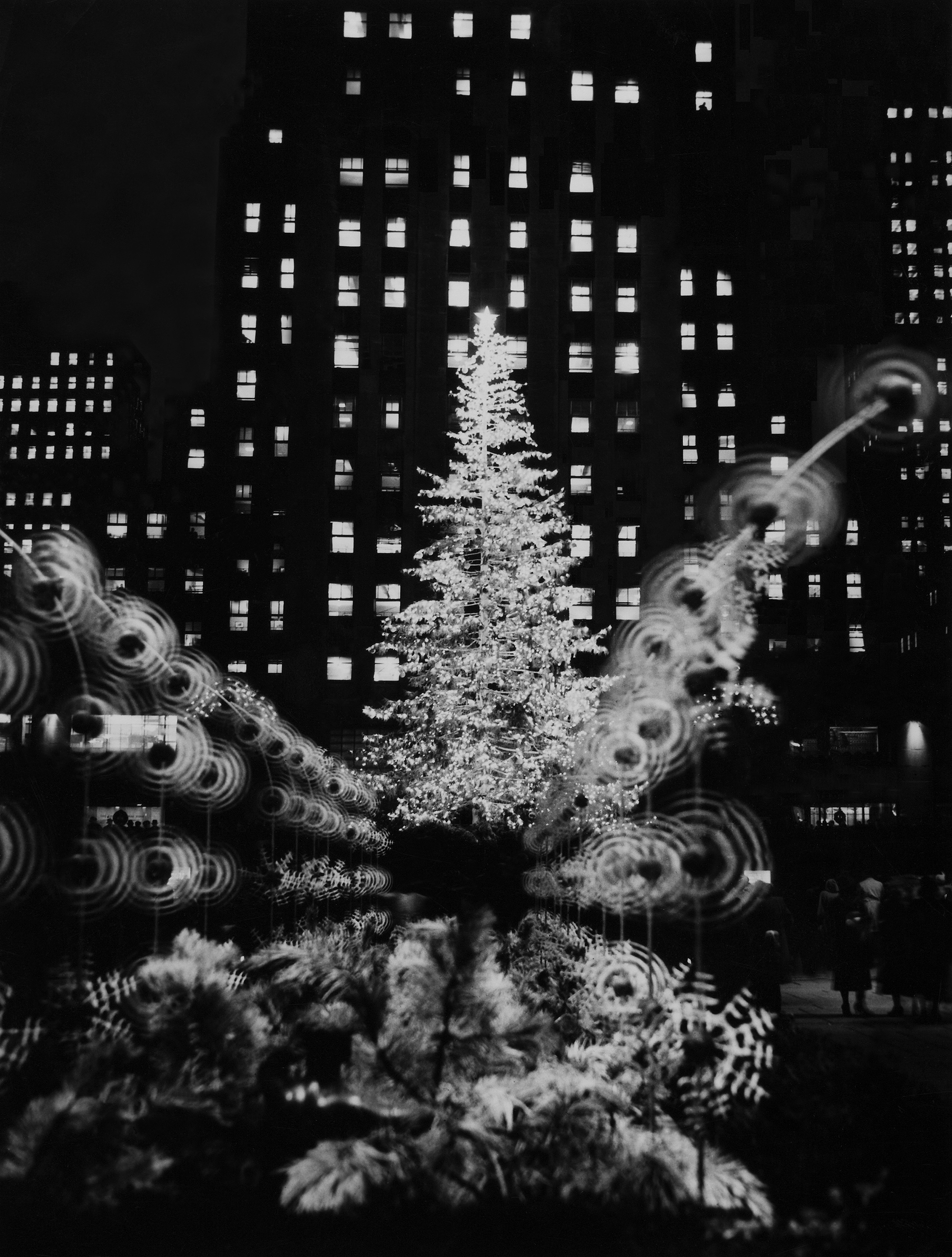 New York City. December 20th, 1949. Christmas Tree At Rockefeller Plaza.