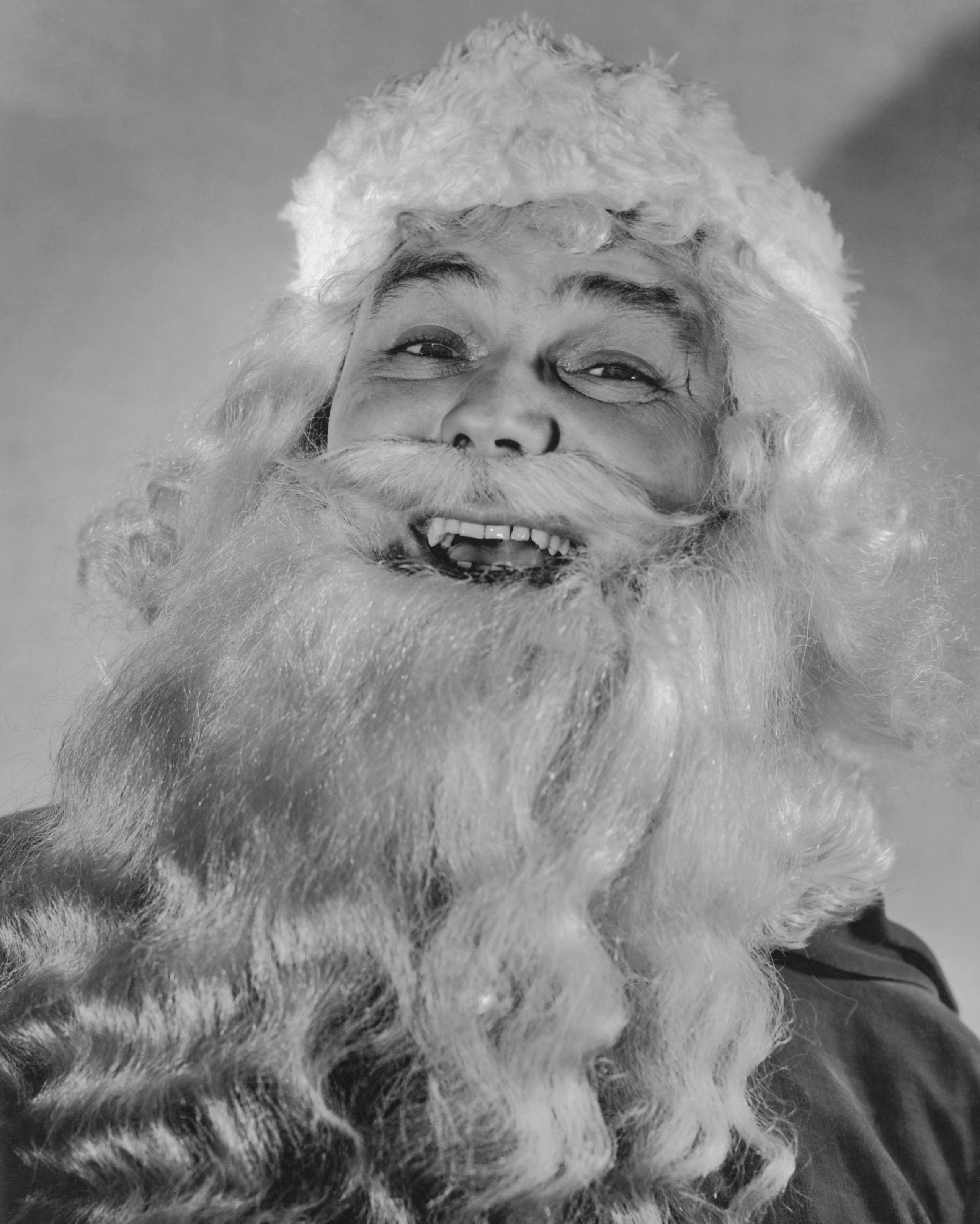 Santa Claus laughing in 1935.