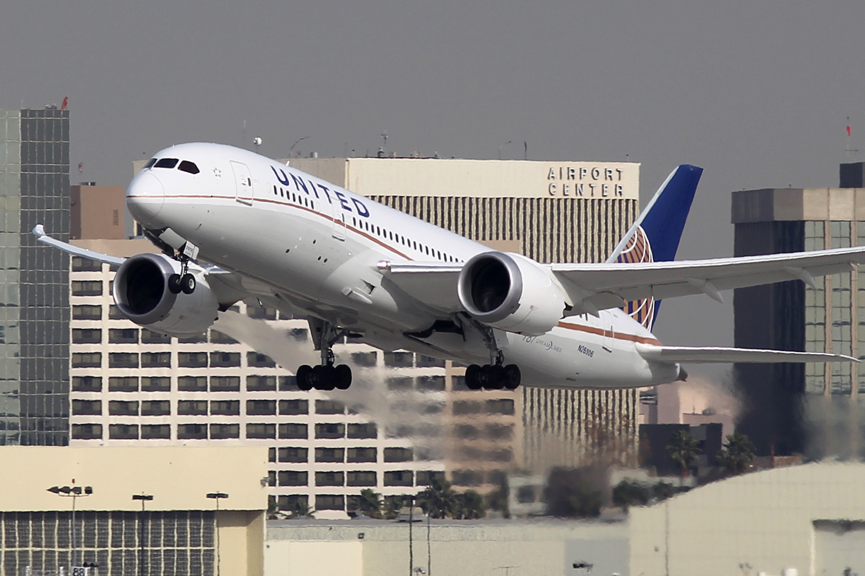 A Boeing 787 Dreamliner operated by United Airlines takes off at Los Angeles International Airport (LAX) on January 9, 2013 in Los Angeles, California. (David McNew&mdash;Getty Images)