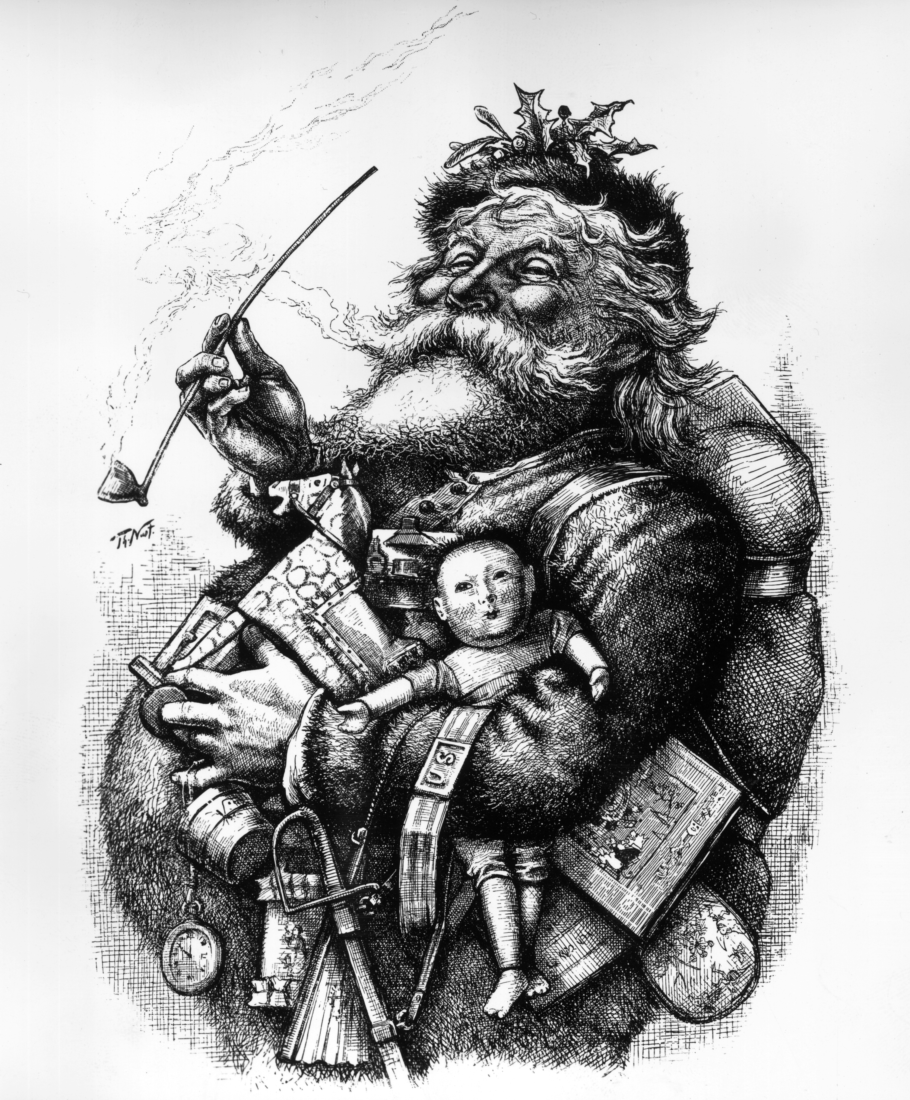 Thomas Nast's 1880s interpretation of Santa Claus (Hulton Archive—Getty Images)