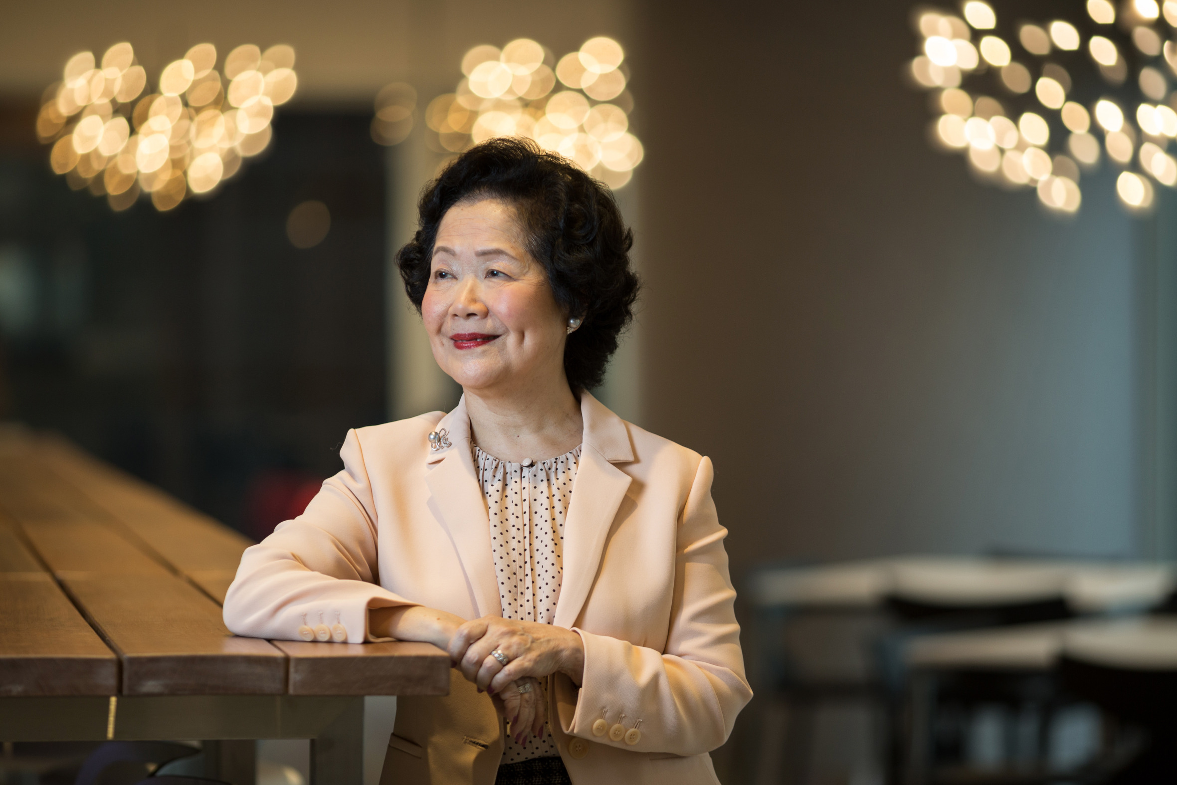 Anson Chan, Hong Kong's former chief secretary, poses for a photograph following a television interview in Hong Kong on June 19, 2015 (Bloomberg/Getty Images)