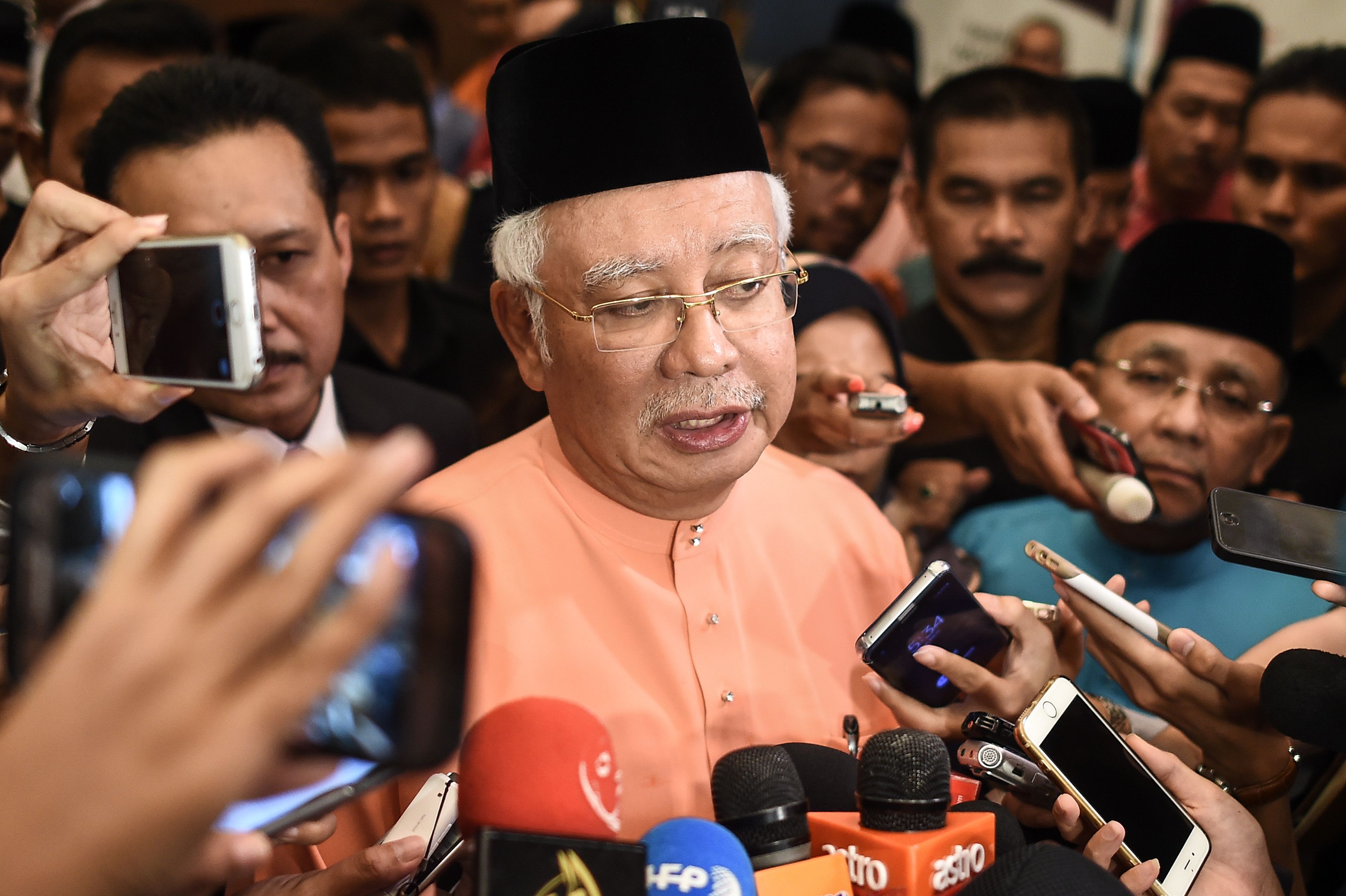 Malaysia's Prime Minister Najib Razak speaks to members of the media after an event in Kuala Lumpur on July 21, 2016 (Mohd Rasfan—AFP/Getty Images)