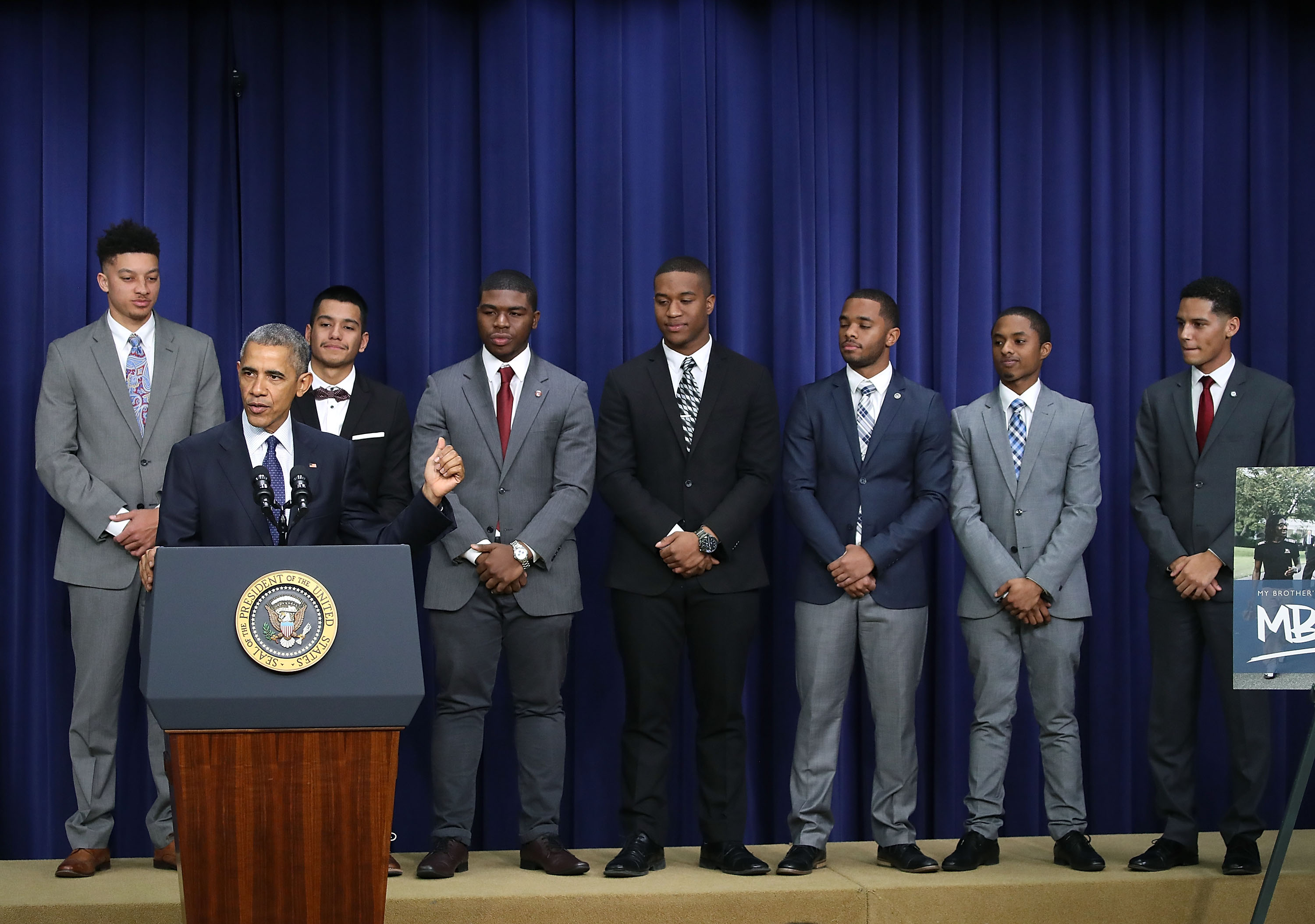 President Barack Obama speaks during the annual My Brother's Keeper event at the White House, Dec. 14, 2016 in Washington, DC. (Mark Wilson—Getty Images)