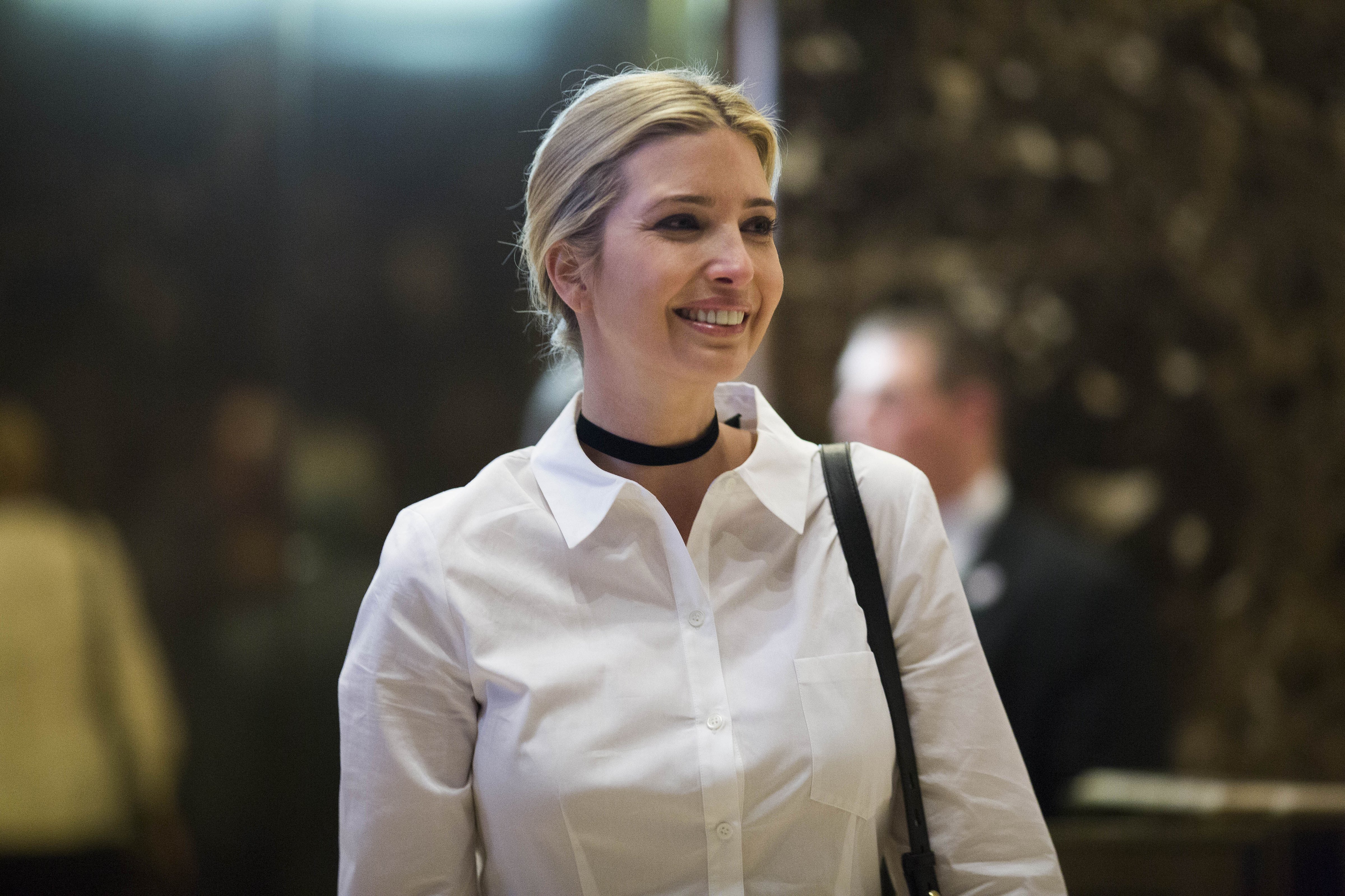 Ivanka Trump, daughter of U.S. President-elect Donald Trump, arrives at Trump Tower in New York on Nov. 18, 2016. (Bloomberg via Getty Images)