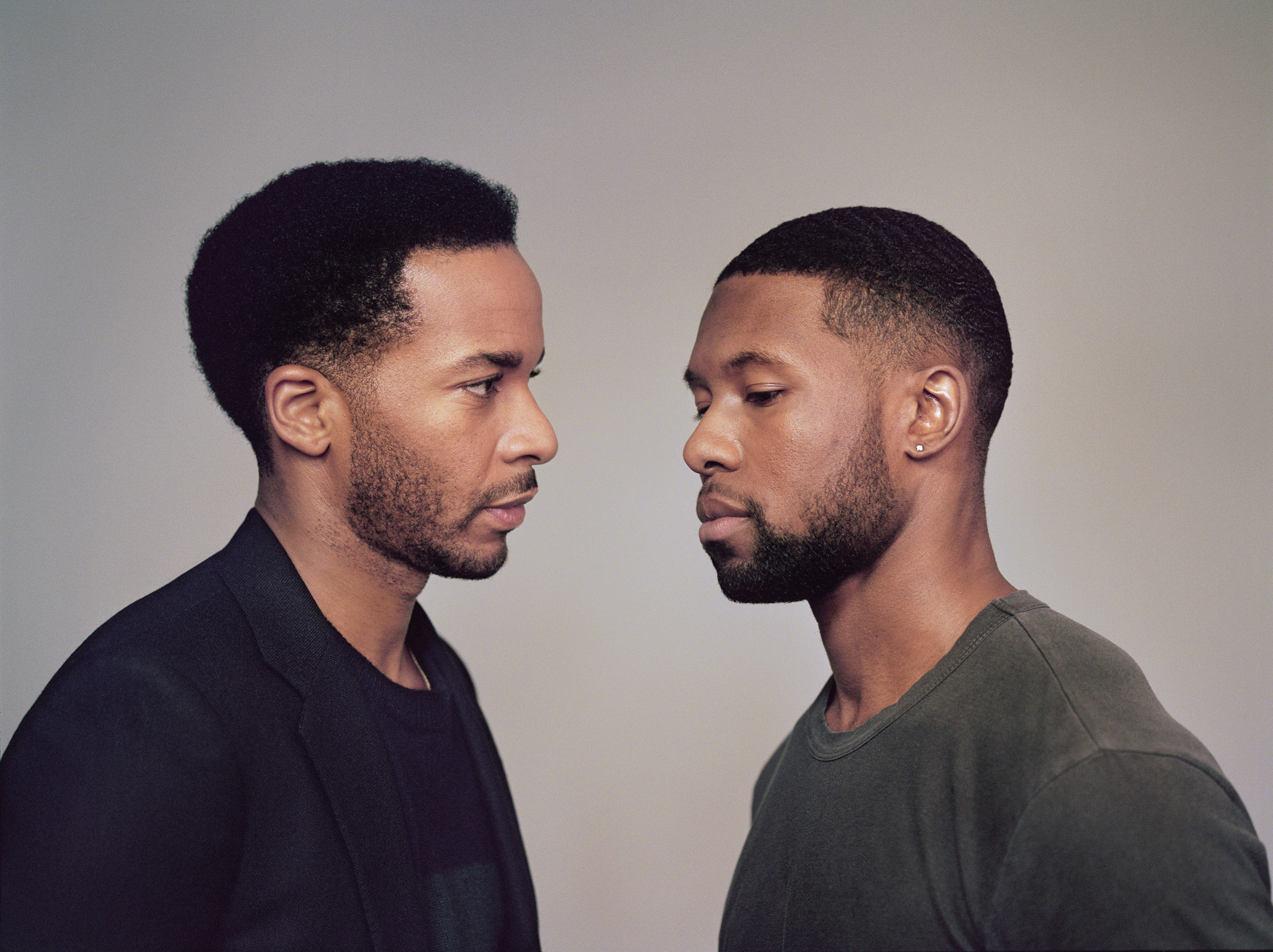 Actors André Holland, left, and Trevante Rhodes photographed in New York City on Oct. 20, 2016.From  The Best of Culture 2016.  Dec. 19, 2016 issue.