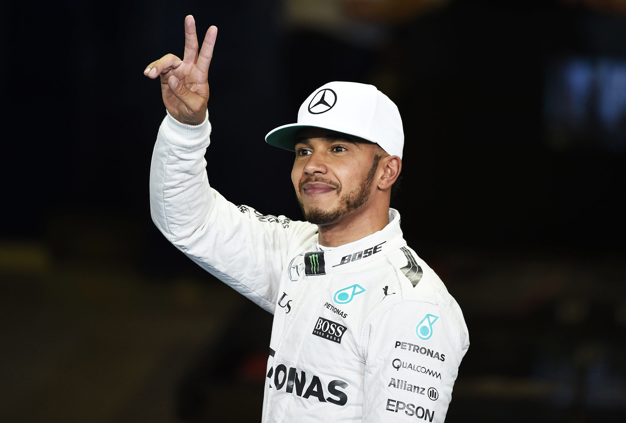 Mercedes AMG Petronas F1 Team's British driver Lewis Hamilton, on Nov. 26, 2016 in Abu Dhabi. (Mohammed Al-Shaikh—AFP/Getty Images)