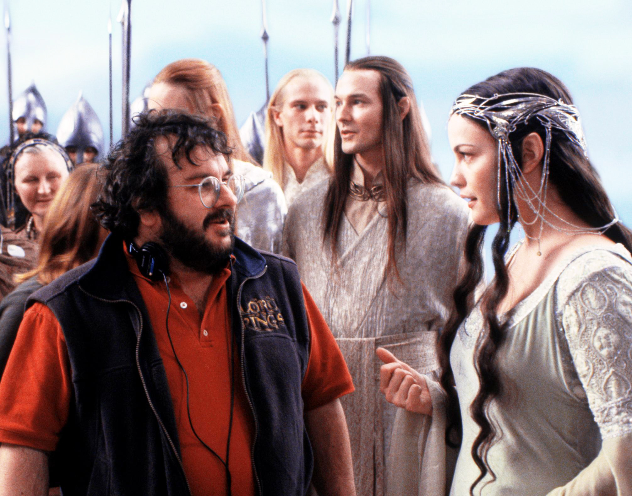 Peter Jackson and Liv Tyler filming The Lord of the Rings: The Return of the King.