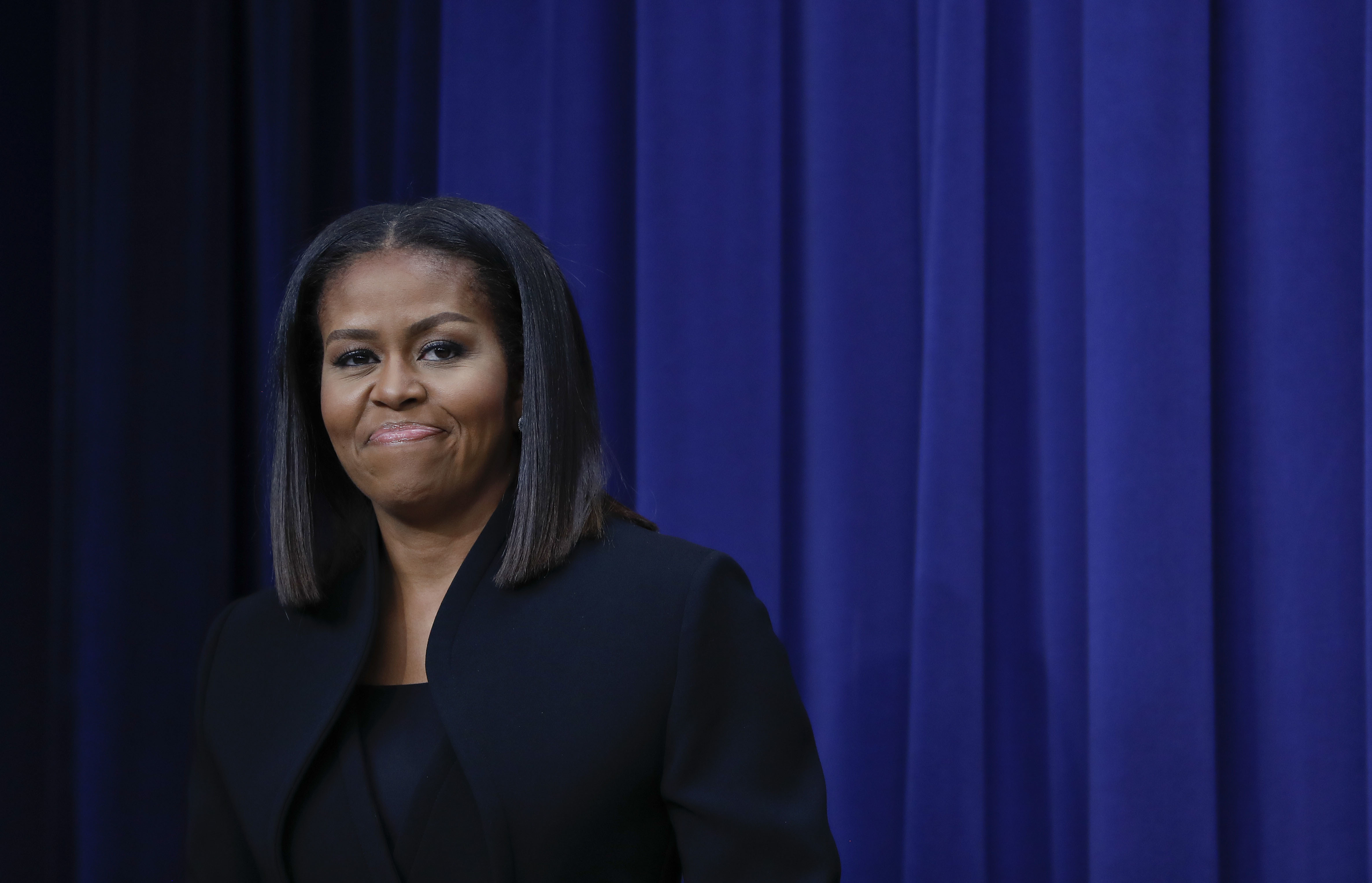 Michelle Obama speaks after the screening for the movie 'Hidden Figures,' in the White House, in Washington, on Dec. 15, 2016. (Pablo Martinez Monsivais—AP)