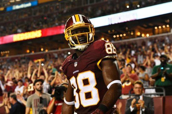 Pierre Garcon of the Washington Redskins, on Aug. 26, 2016 in Landover, Md.