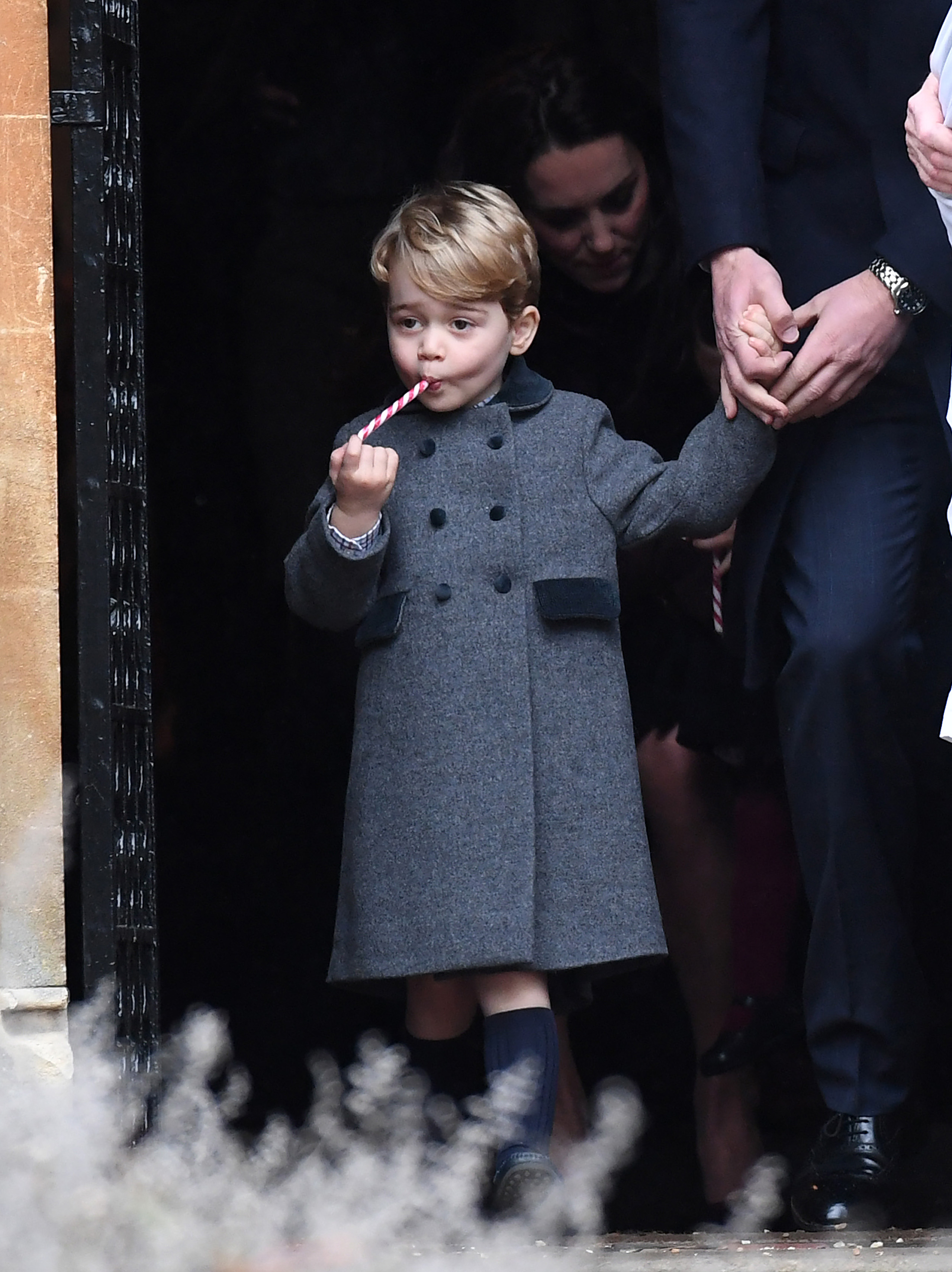 Prince George of Cambridge attends a Christmas Day service at St. Marks Church in Englefield, England, on Dec. 25, 2016.