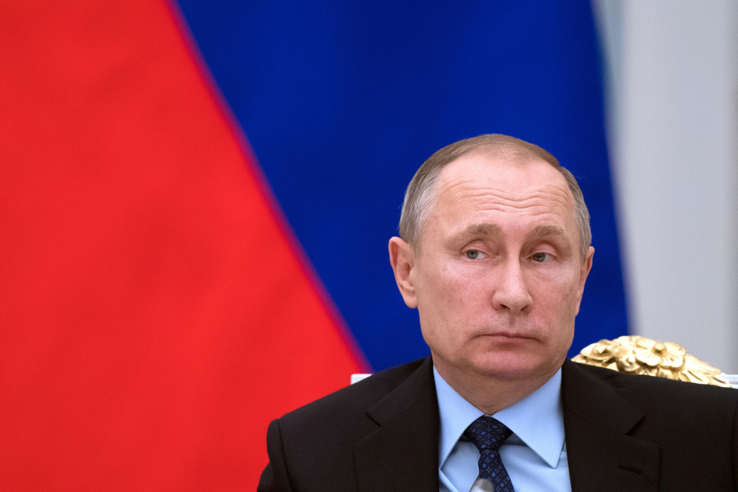 Vladimir Putin meets with Russian Federation Council and State D