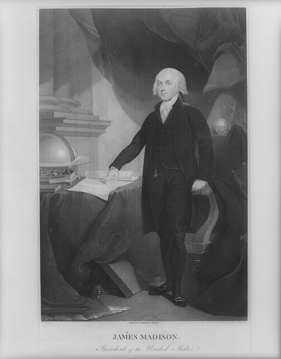 James Madison, the year of his first inauguration in 1809.