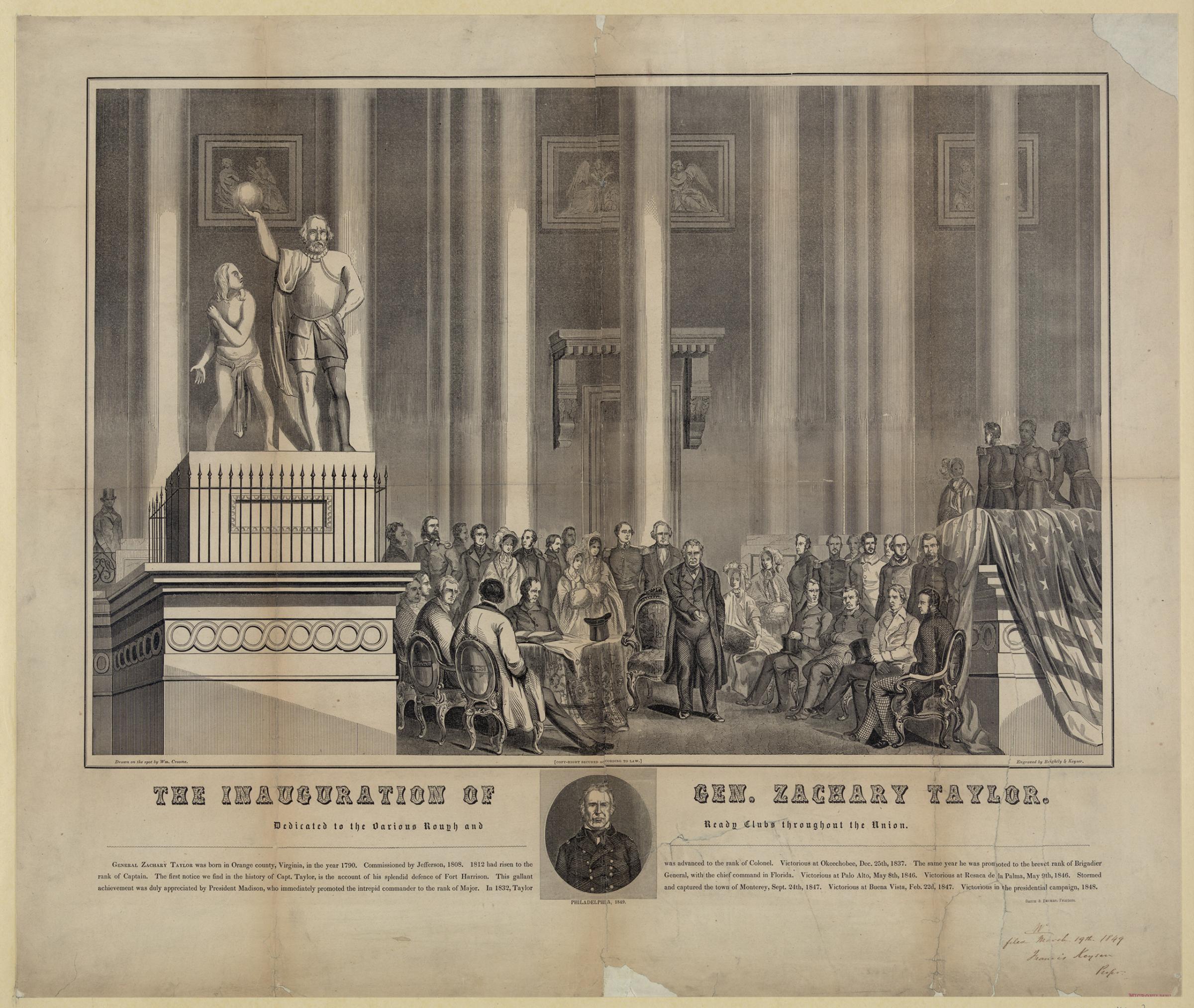 Inauguration of Zachary Taylor, 1849.