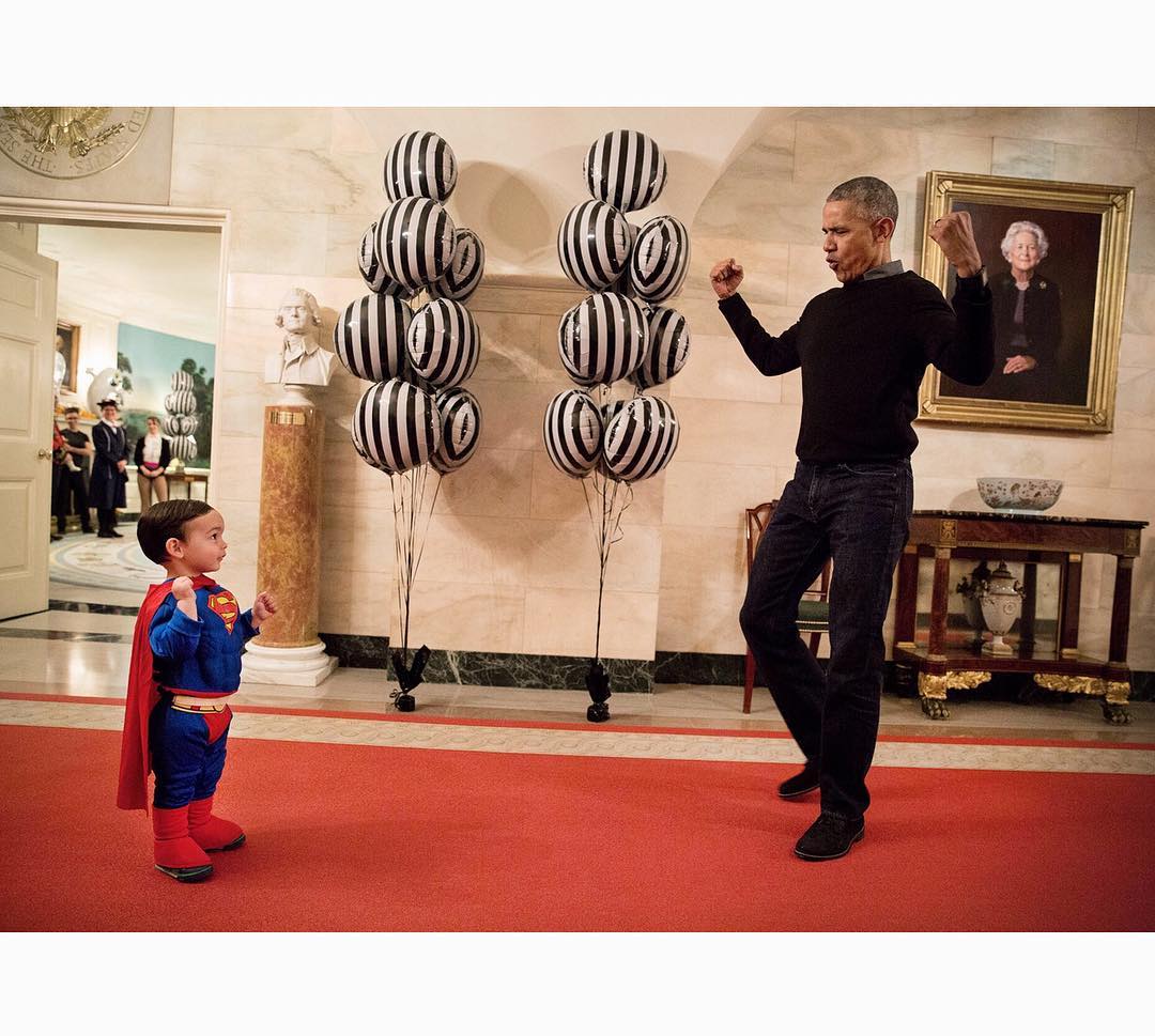 Josh Earnest, Assistant to the President, Press Secretary 2014-Present:  
                              
                              “Pete went and took a photo of my son on Halloween dressed as Superman flexing his muscles with the President of the United States. It's a photo I look forward to showing to him when he's older and explaining to him what the heck happened.”