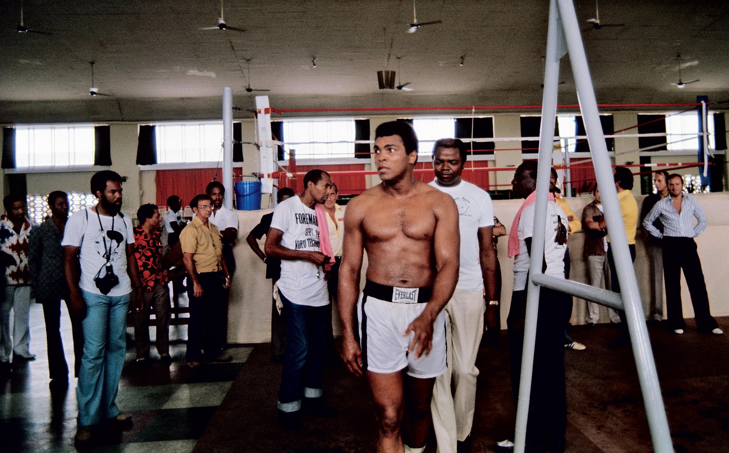 Muhammad Ali and George Foreman in Zaire for The Fight, 1974.