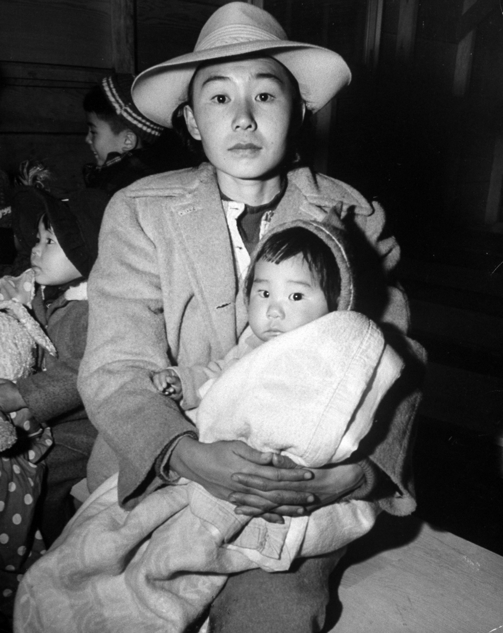 Japanese Americans at the Tule Lake segregation center in 1944.
