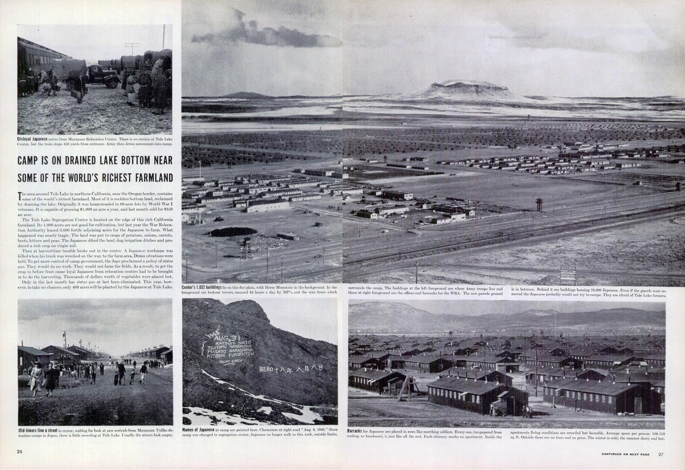 Tule Lake Photo essay by Carl Mydans from the Mar. 20, 1944 issue of LIFE magazine.