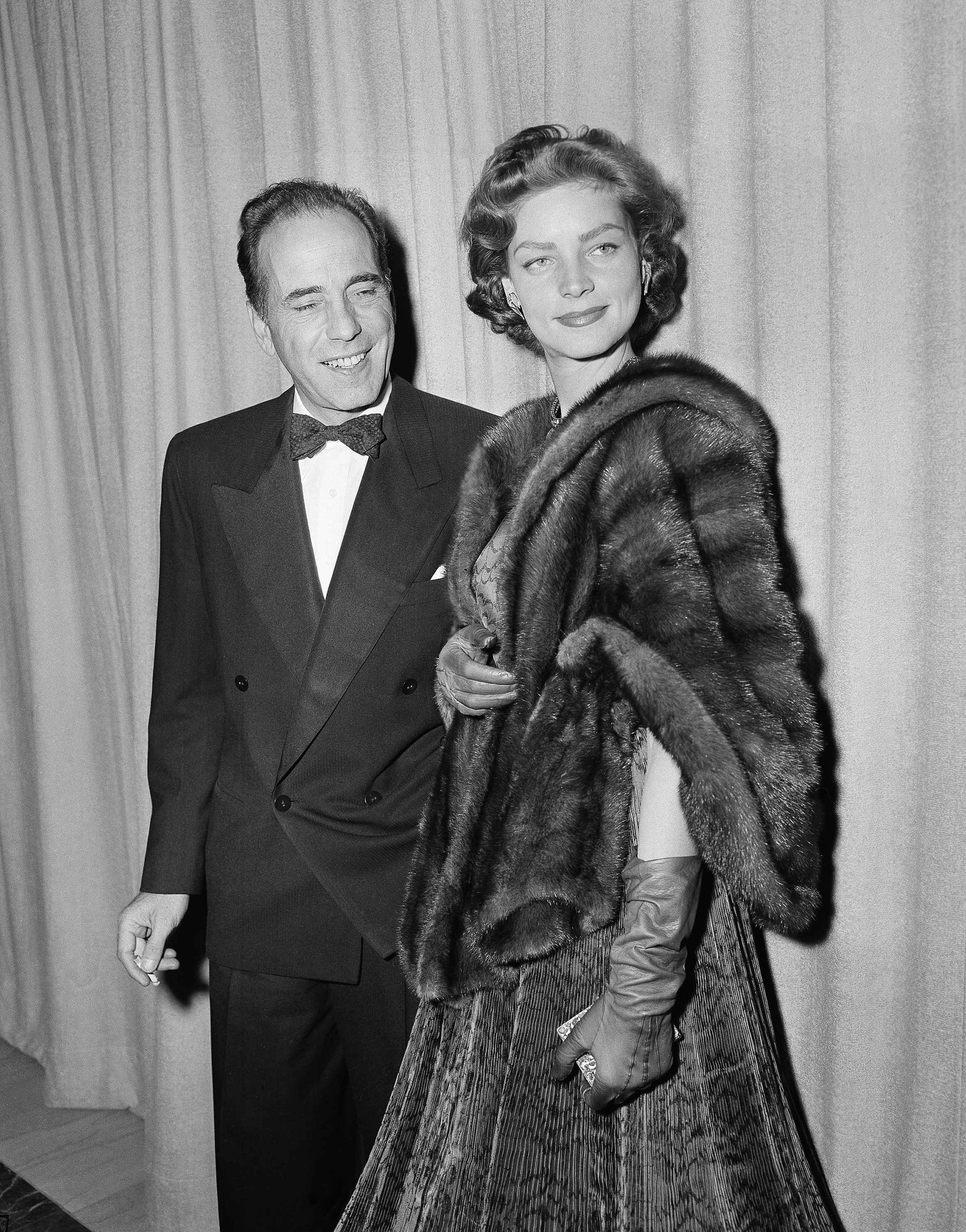 Humphrey Bogart and Lauren Bacall at the Academy Awards, 1952.
