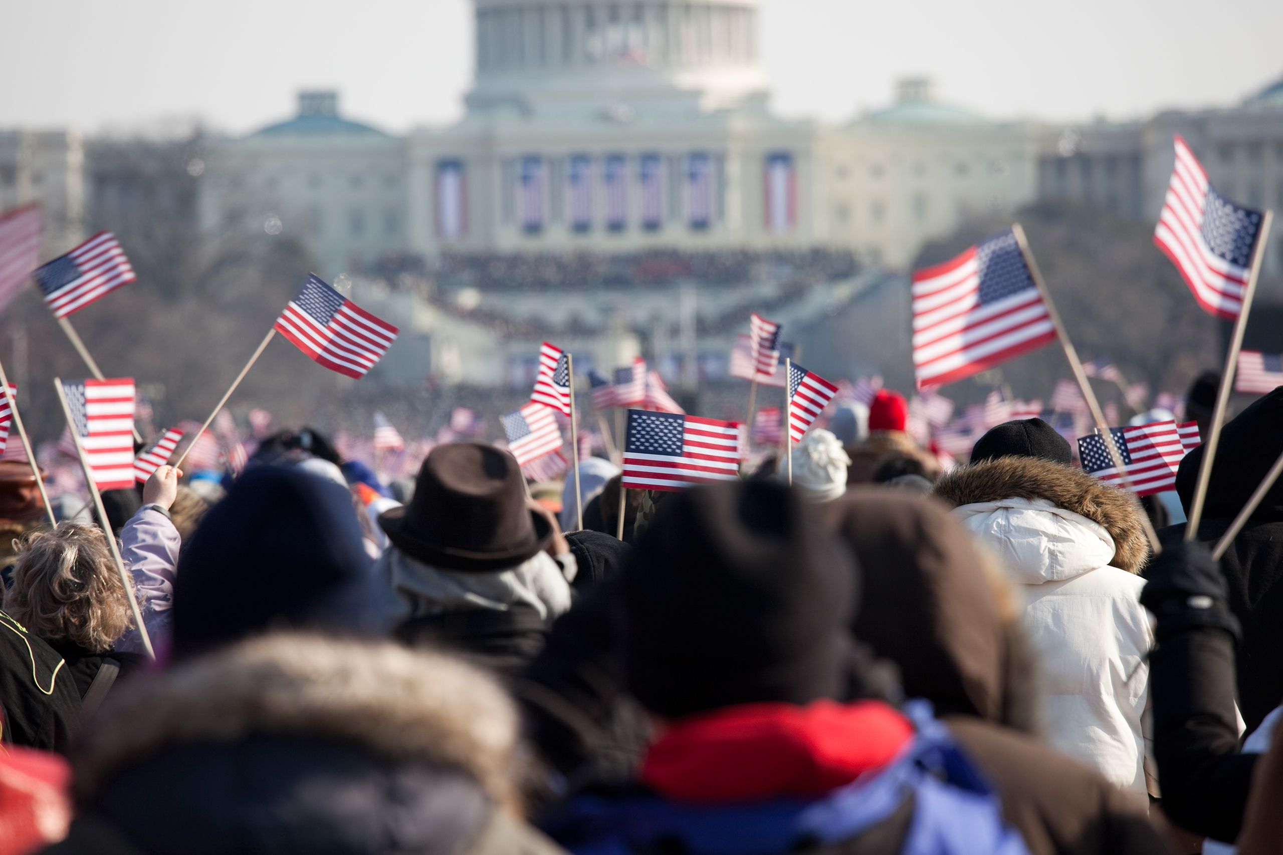 A view of the crowd at President Barack Obama's inauguration in Washington on Jan. 20, 2009. (Getty Images)