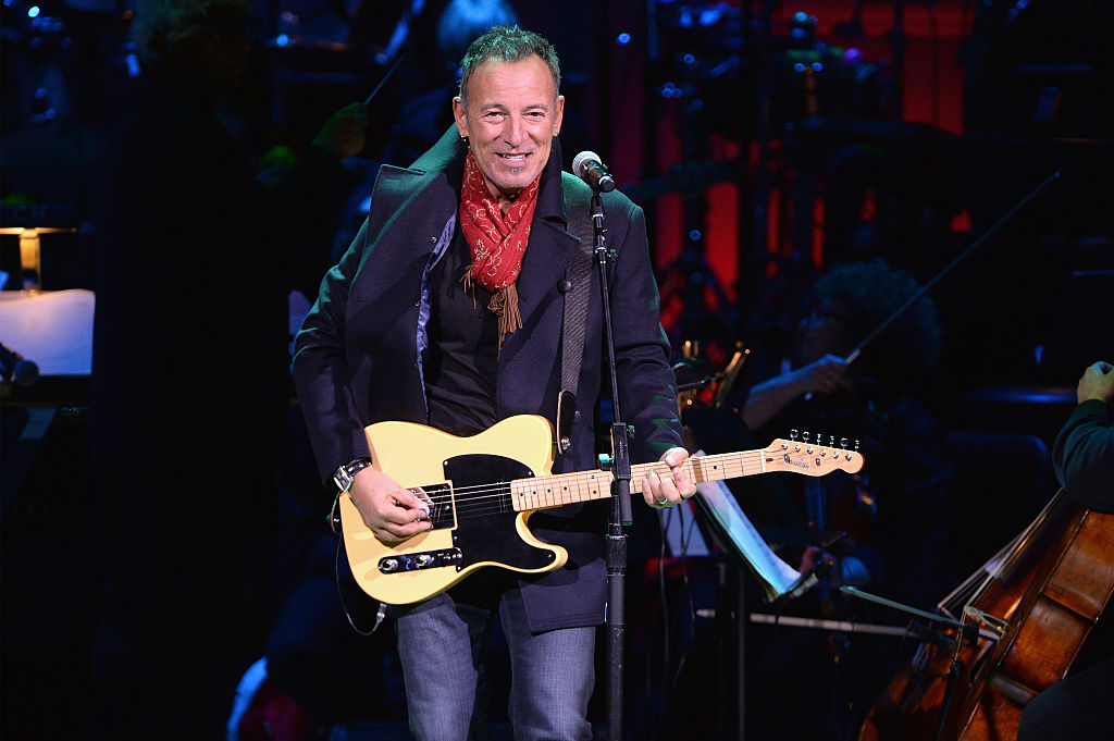 Bruce Springsteen performs onstage during The Revlon Concert for the Rainforest Fund, 