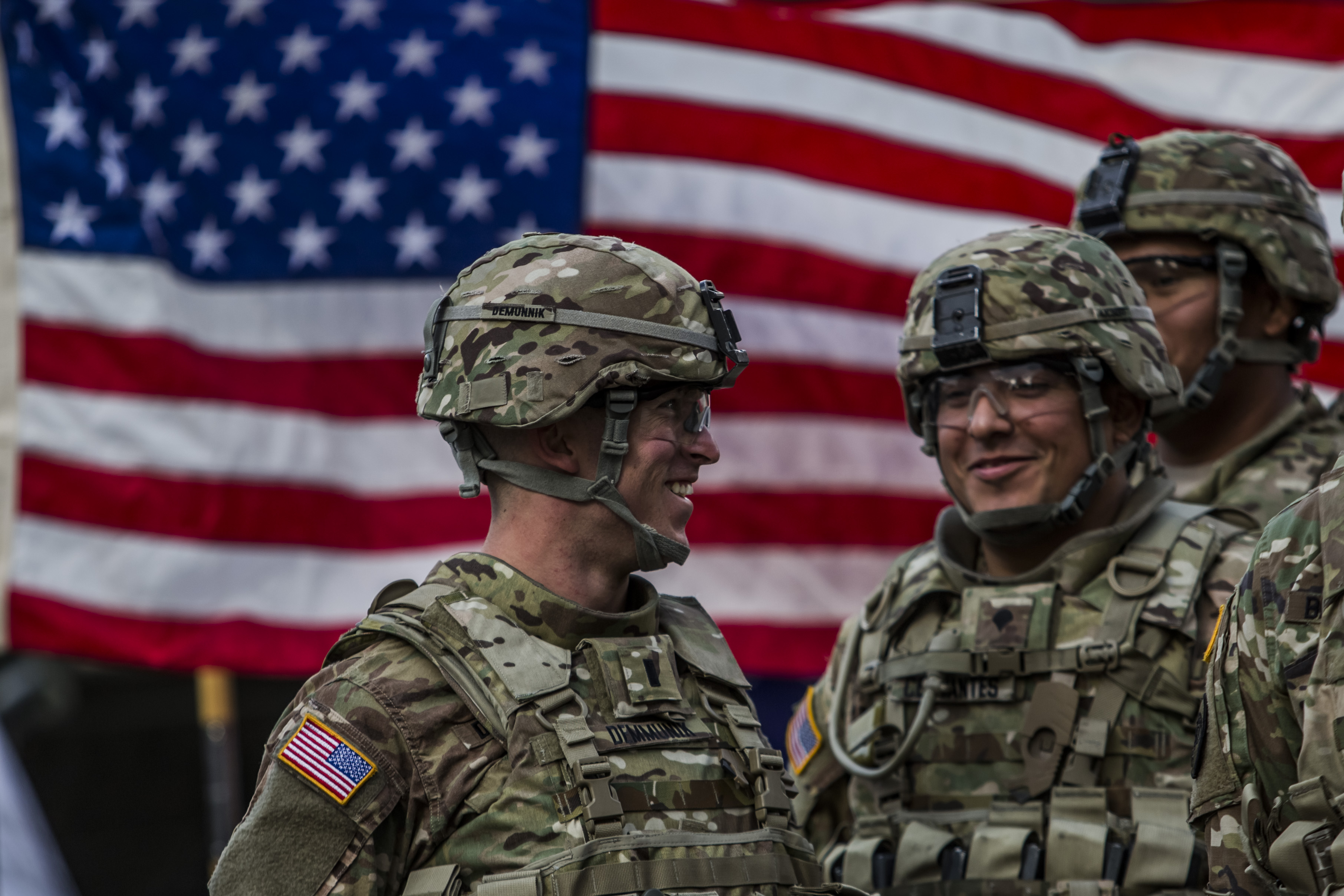 U.S. soldiers from the 2nd Cavalry Regiment  before arrival of NATO Secretary General Jens Stoltenberg at the Czech army barracks on September 9, 2015 in Prague, Czech Republic. U.S. soldiers were traveling in the 'Danube Ride' convoy from their home base in Vilseck, Bavaria, Germany to Hungary. (Matej Divizna&mdash;Getty Images)