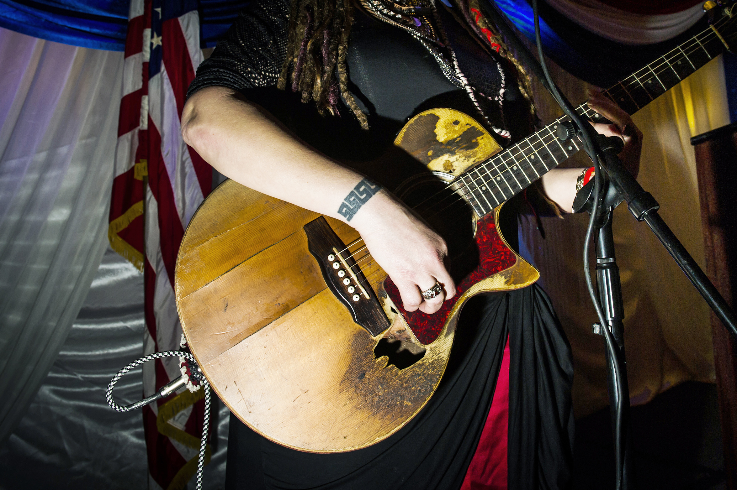 Sista Otis performs at the Inaugural Deploraball hosted by Gays for Trump at the Bolger Center in Potomac, Maryland on January 20, 2017.