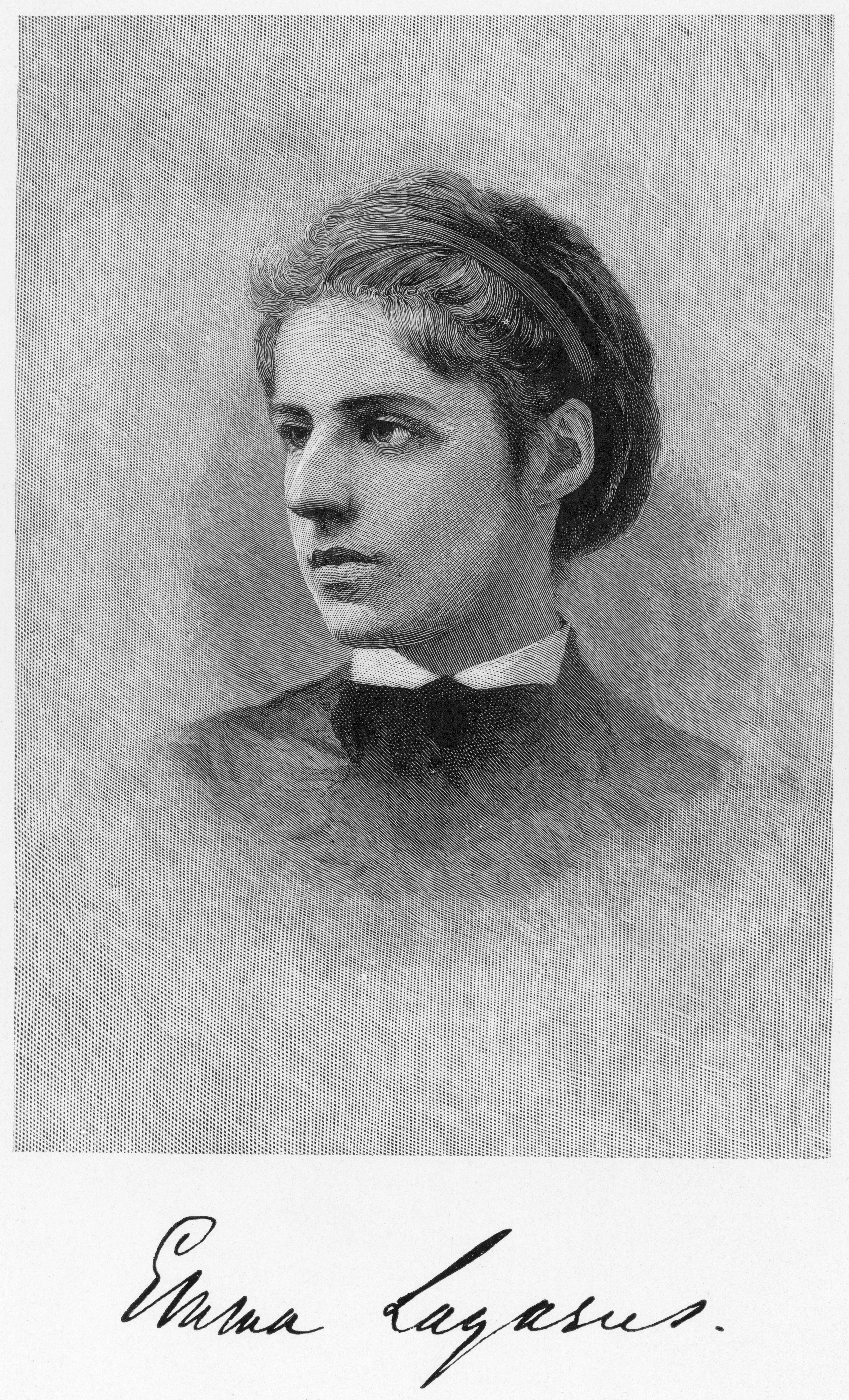 Circa 1880, American poet and essayist Emma Lazarus (1849-1887), who wrote 'The New Colossus,' the poem later engraved on the base of the Statue of Liberty. (Hulton Archive/Getty Images)
