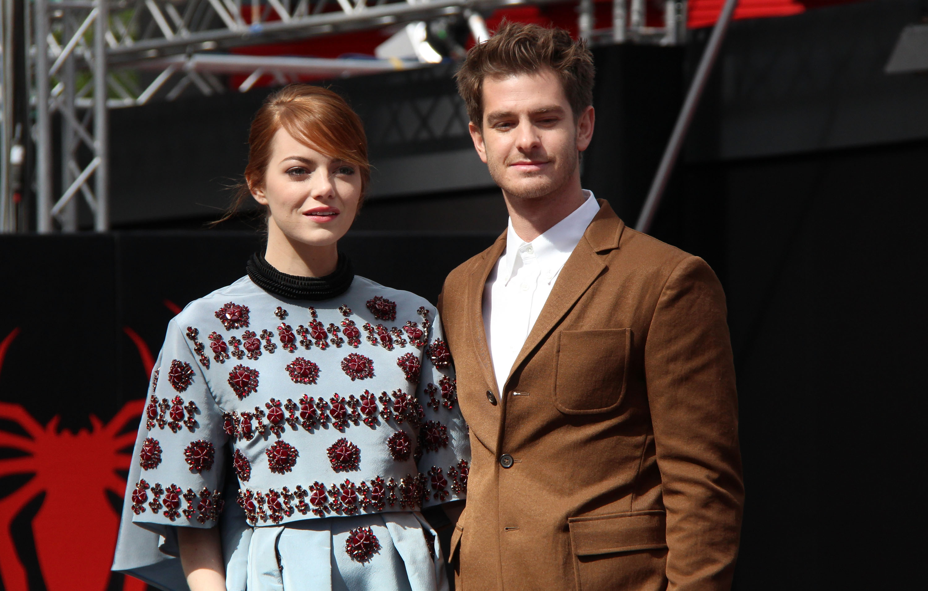 BERLIN, GERMANY - APRIL 15:  Emma Stone and Andrew Garfield attend 'The Amazing Spider-Man 2: Rise Of Electro' Berlin fan event photocall at Sony Centre on April 15, 2014 in Berlin, Germany.  (Photo by Anita Bugge/WireImage) (Anita Bugge—WireImage)
