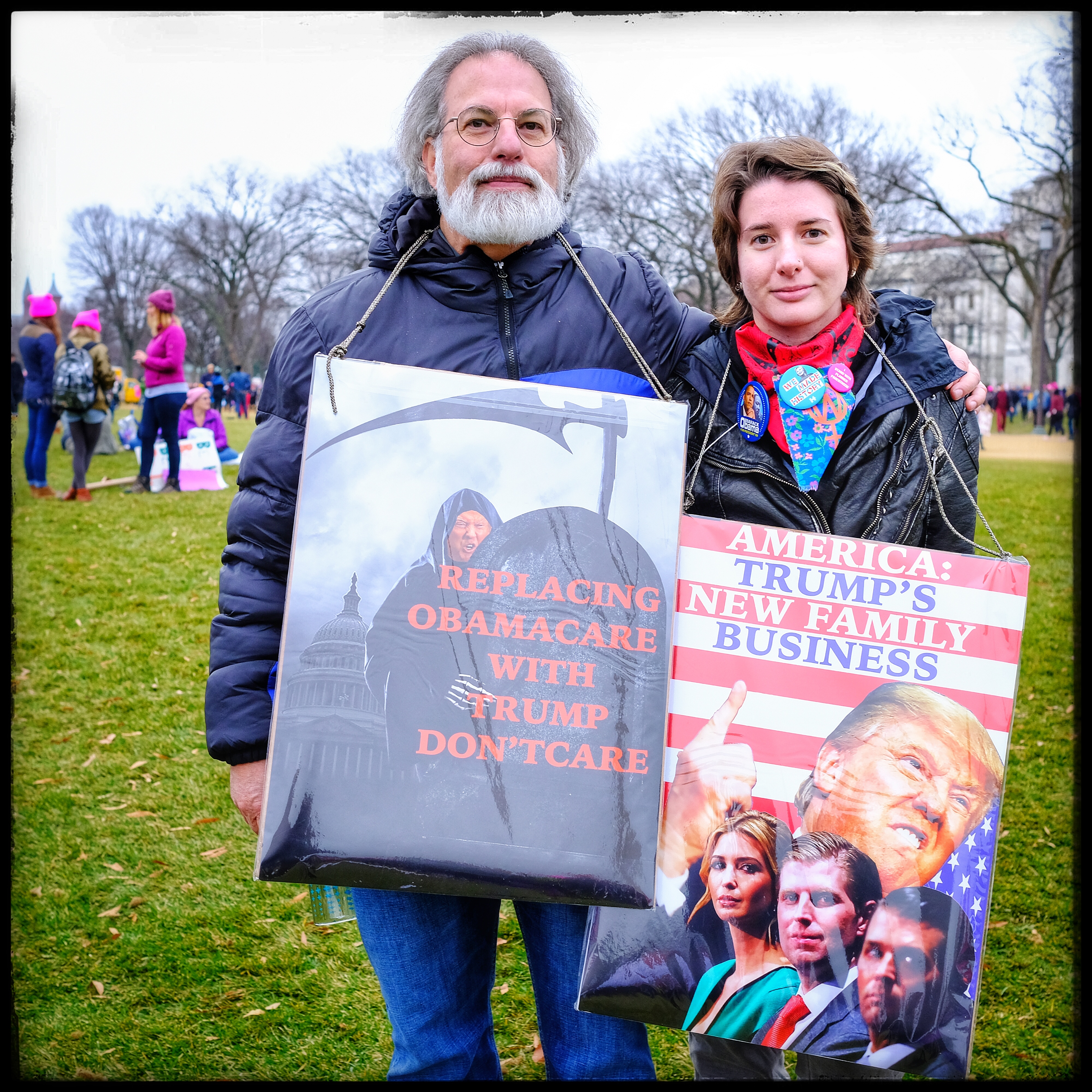 Michael 63 years old and Zoe Shulman 27 years old
                              
                               I think our whole democracy is in crisis and there is a general assault on women's rights, Michael said.
                              
                               Because it is time to stop prioritizing the rights of only white straight men in America,  Zoe told me