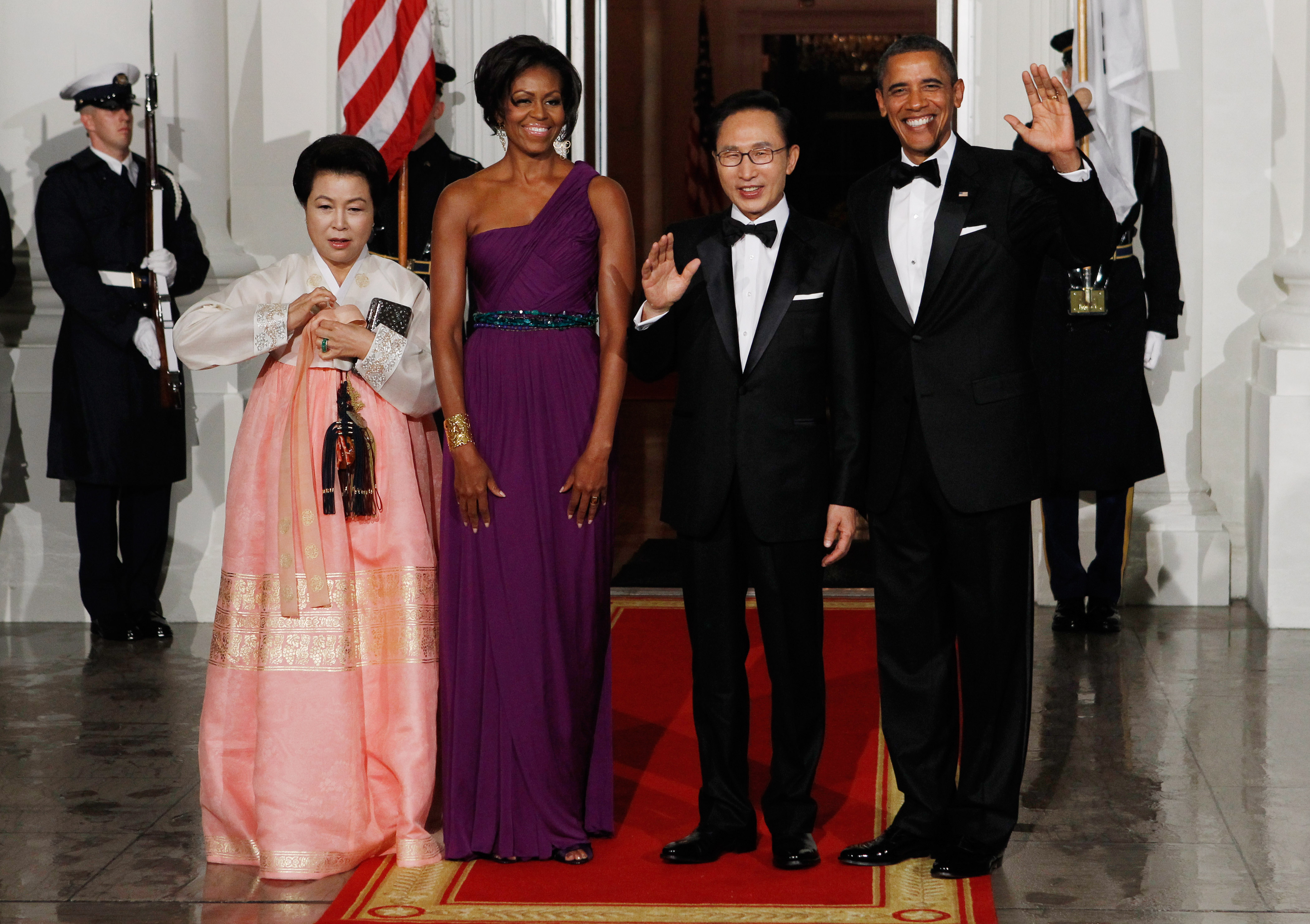 President And Mrs. Obama Receive South Korean President For Official State Visit