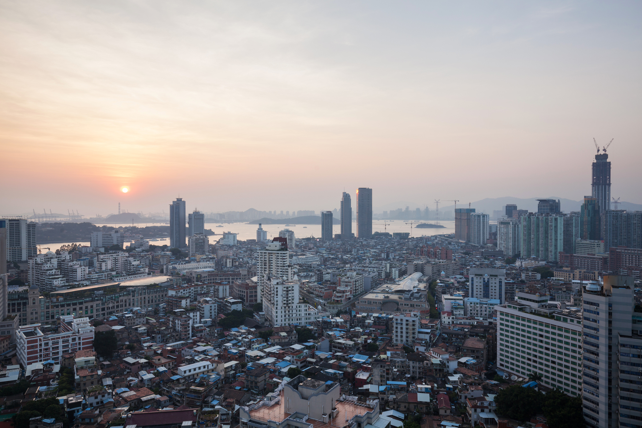 The Xiamen skyline at dusk (Getty Images)