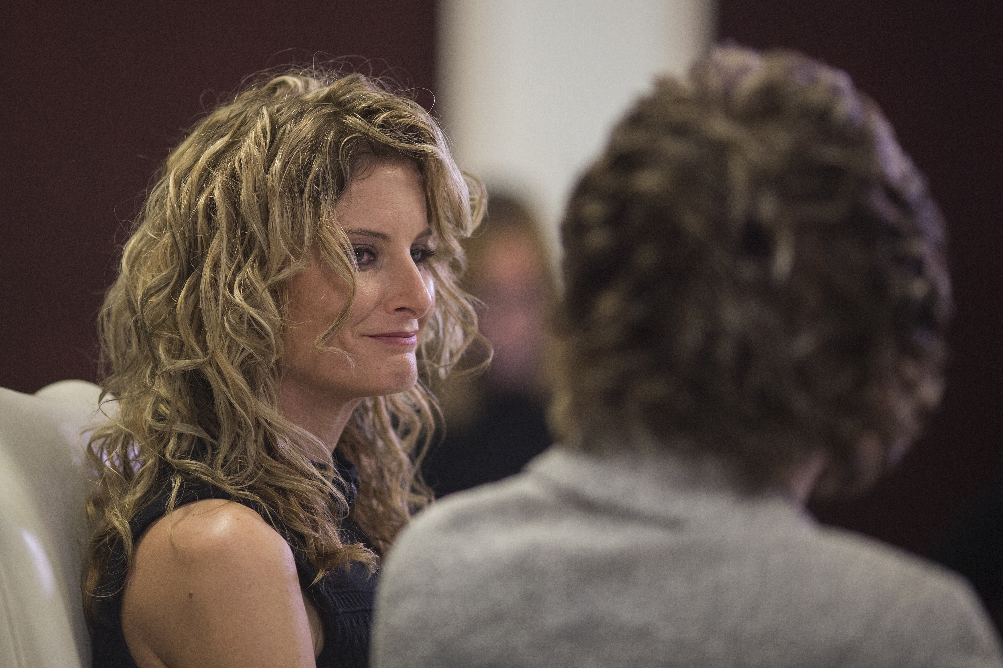 Summer Zervos attends a press conference with attorney Gloria Allred (L) to announce their defamation lawsuit against President-elect Donald Trump  on January 17, 2017 in Los Angeles, California. (David McNew&mdash;Getty Images)