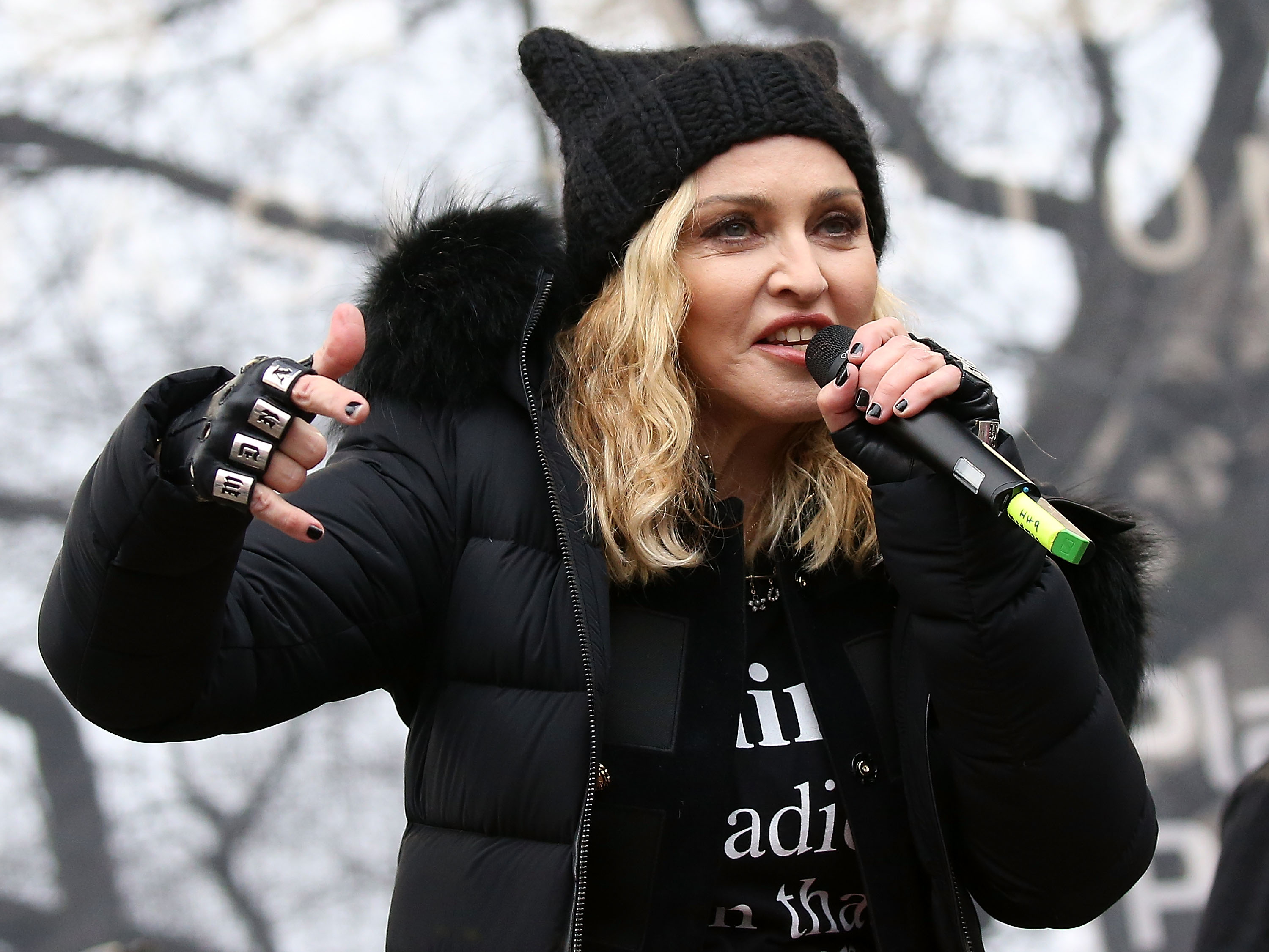 Madonna performs onstage during the Women's March on Washington on January 21, 2017 in Washington, DC. (Paul Morigi—WireImage)